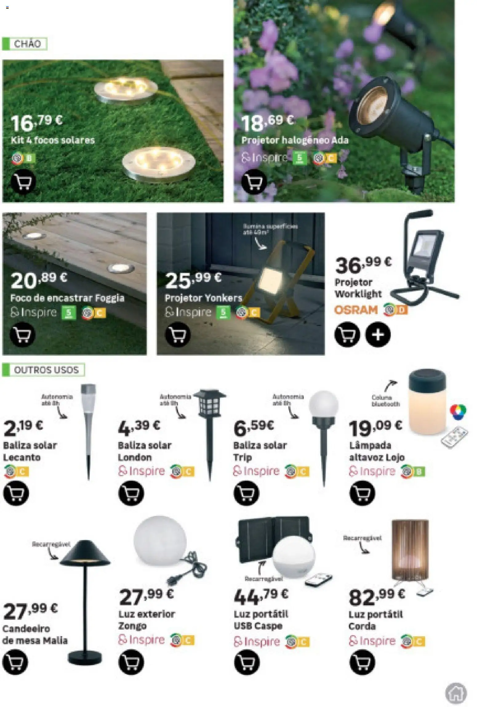 Leroy Merlin Arquipélago da Madeira Jardim │ válido de 12.03.2026 | Página: 59 | Produtos: Candeeiro, USB, Corda, Mesa