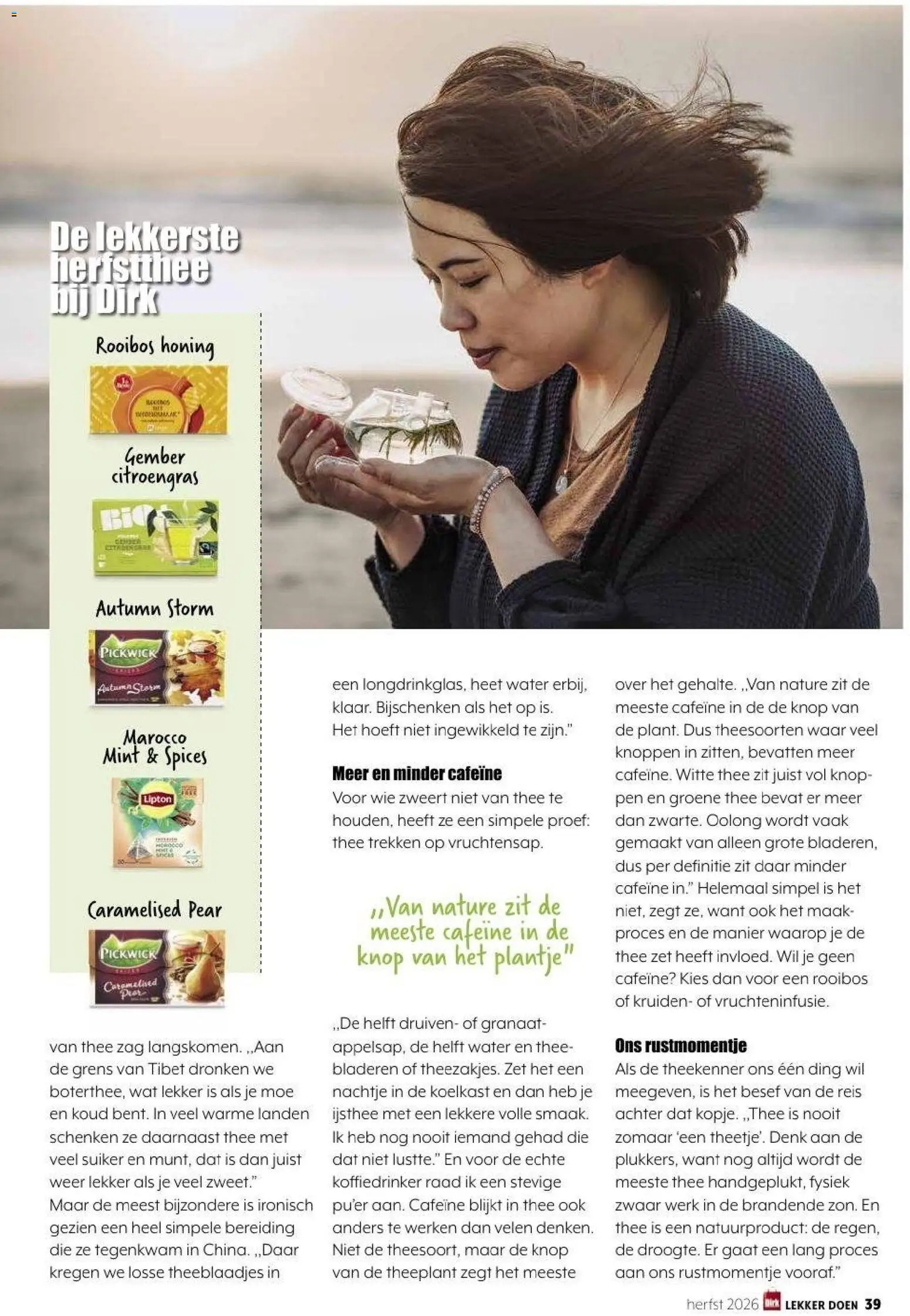 {H1} | Pagina: 39 | Producten: Witte thee, Koelkast, IJsthee, Water