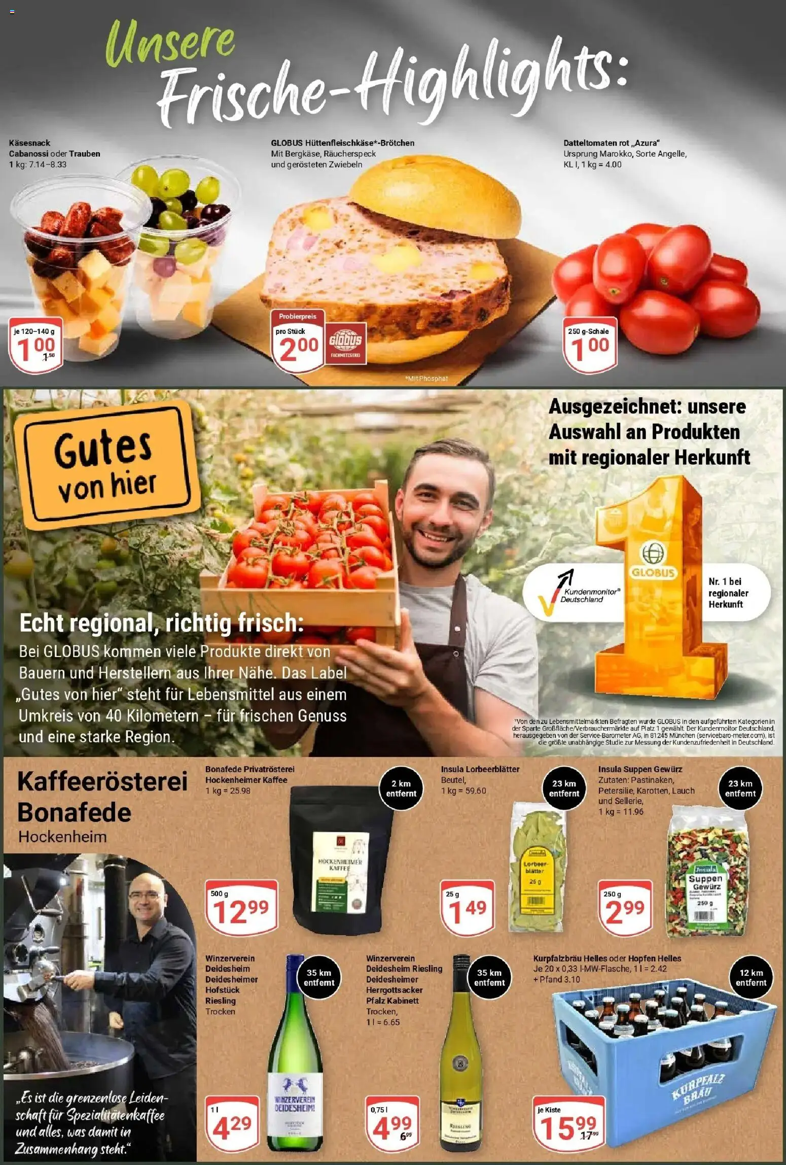 Globus Prospekt Hockenheim (ab 24.08.2026) » Angebote online | Seite: 2 | Produkte: Trauben, Kaffee, Zwiebeln, Lauch