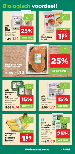 Biologisch PLUS Fairtrade bananen, Tros 5 stuks - Voorbeeld van een folder van Plus, geldig van 14-10-2026 | Pagina: 26
