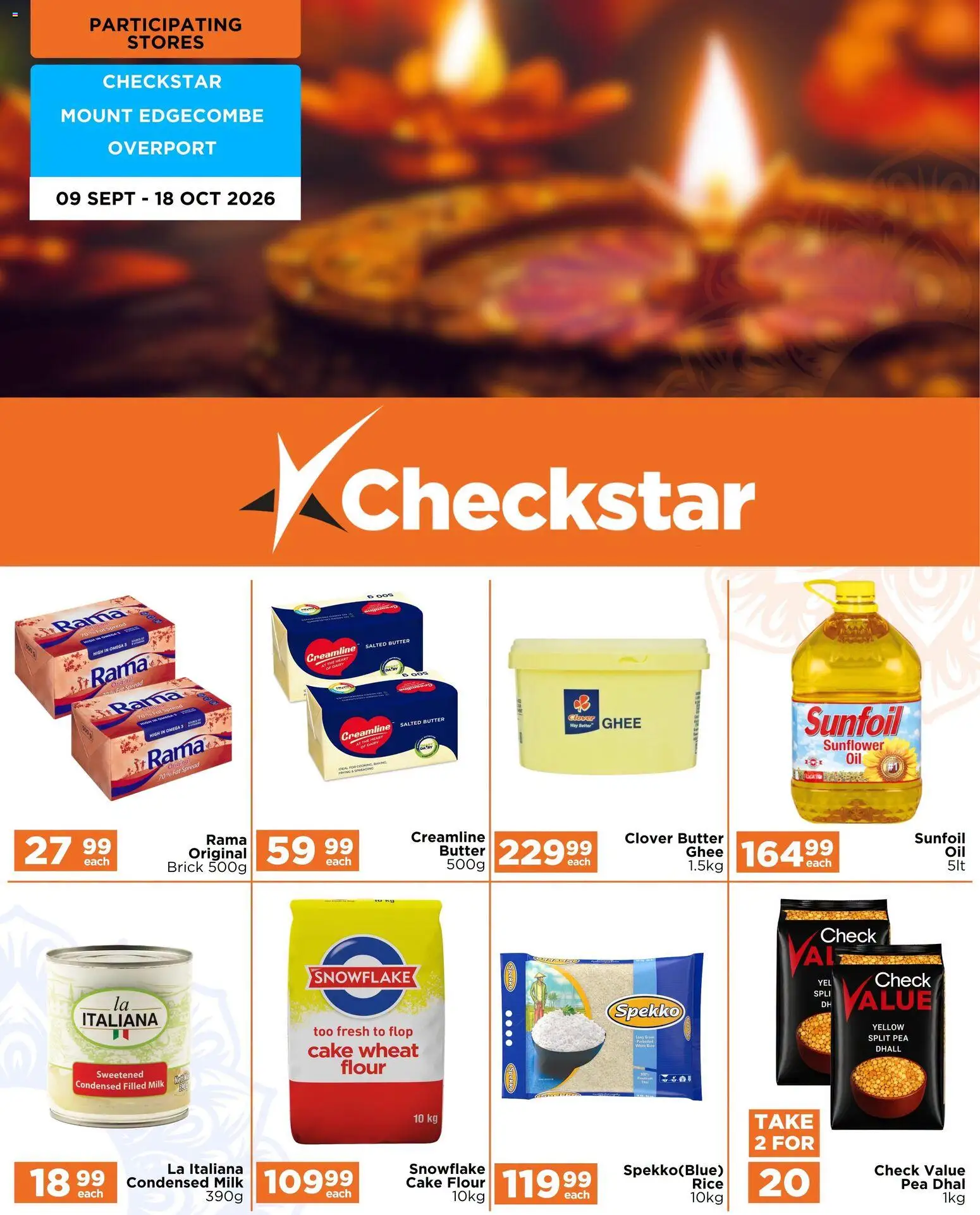 New Check Star catalogue – valid from 09/09/2026 | Page: 1 | Products: Cake, Butter, Condensed milk, Rice