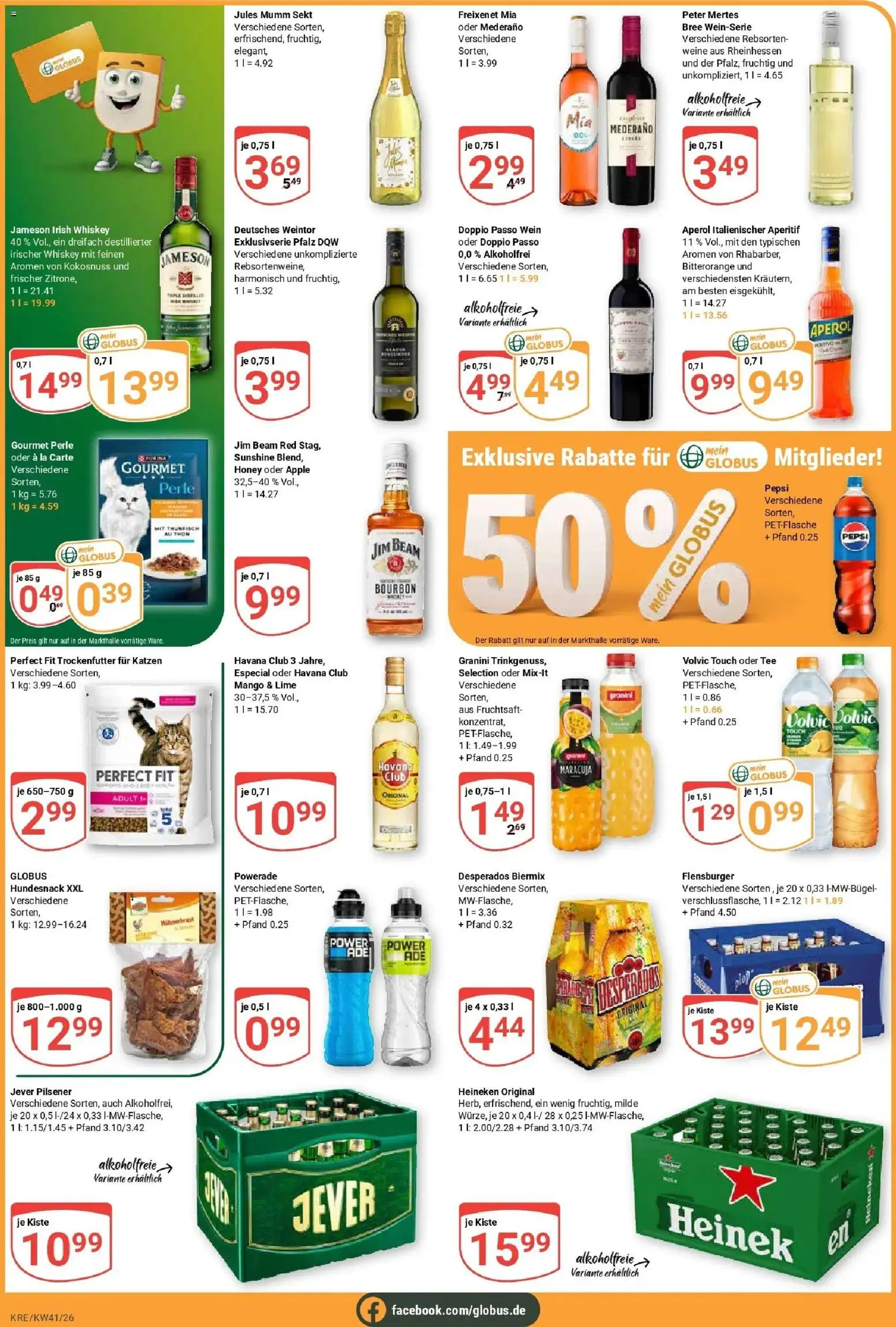 Globus Prospekt Krefeld (ab 05.10.2026) » Angebote online | Seite: 3 | Produkte: Jules mumm, Mango, Powerade, Jever