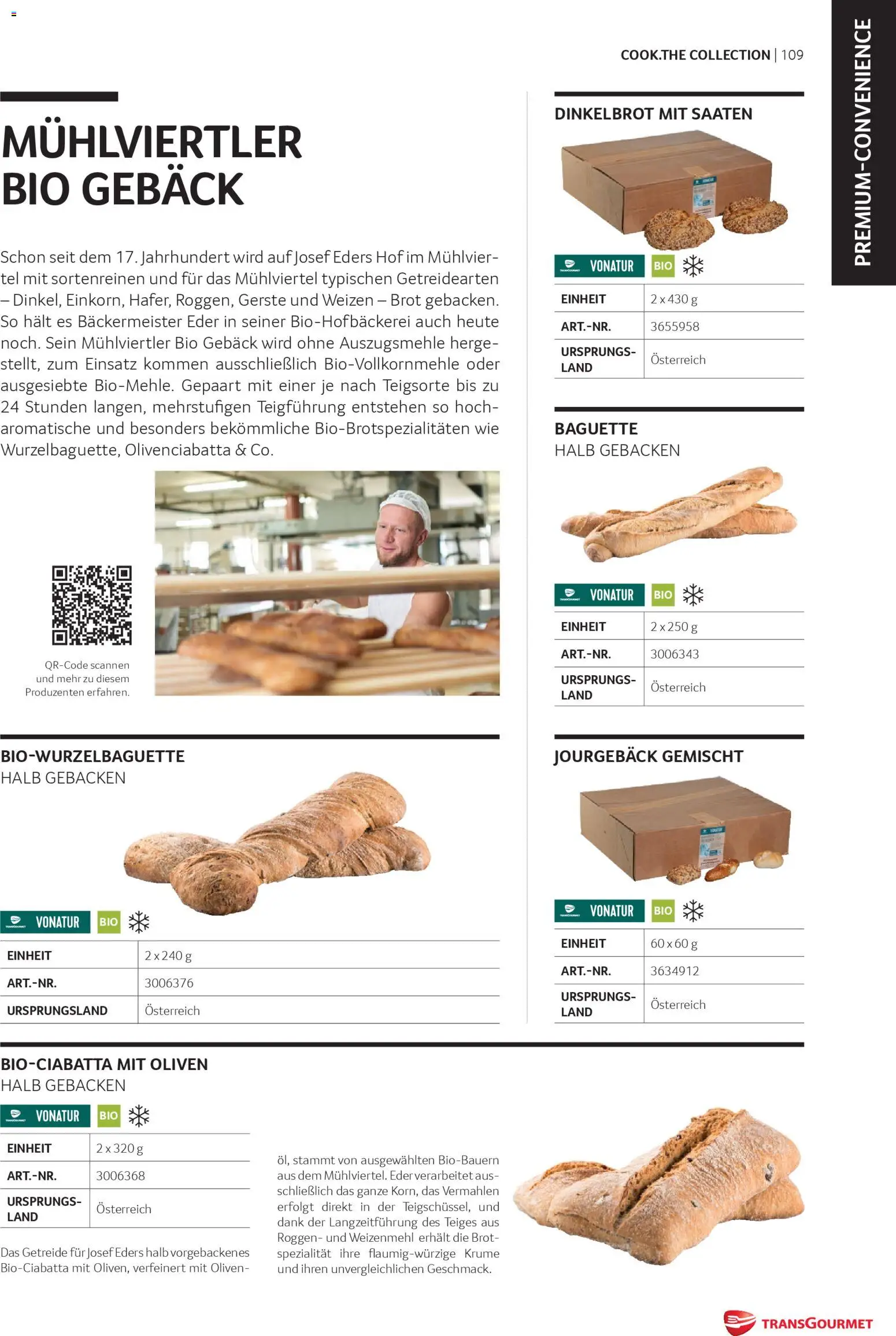 Transgourmet Cook Look-Book gültig ab 08.04.2026 | Seite: 109 | Produkte: Getreide, Jääkaappipakastin, Szeder, Brot