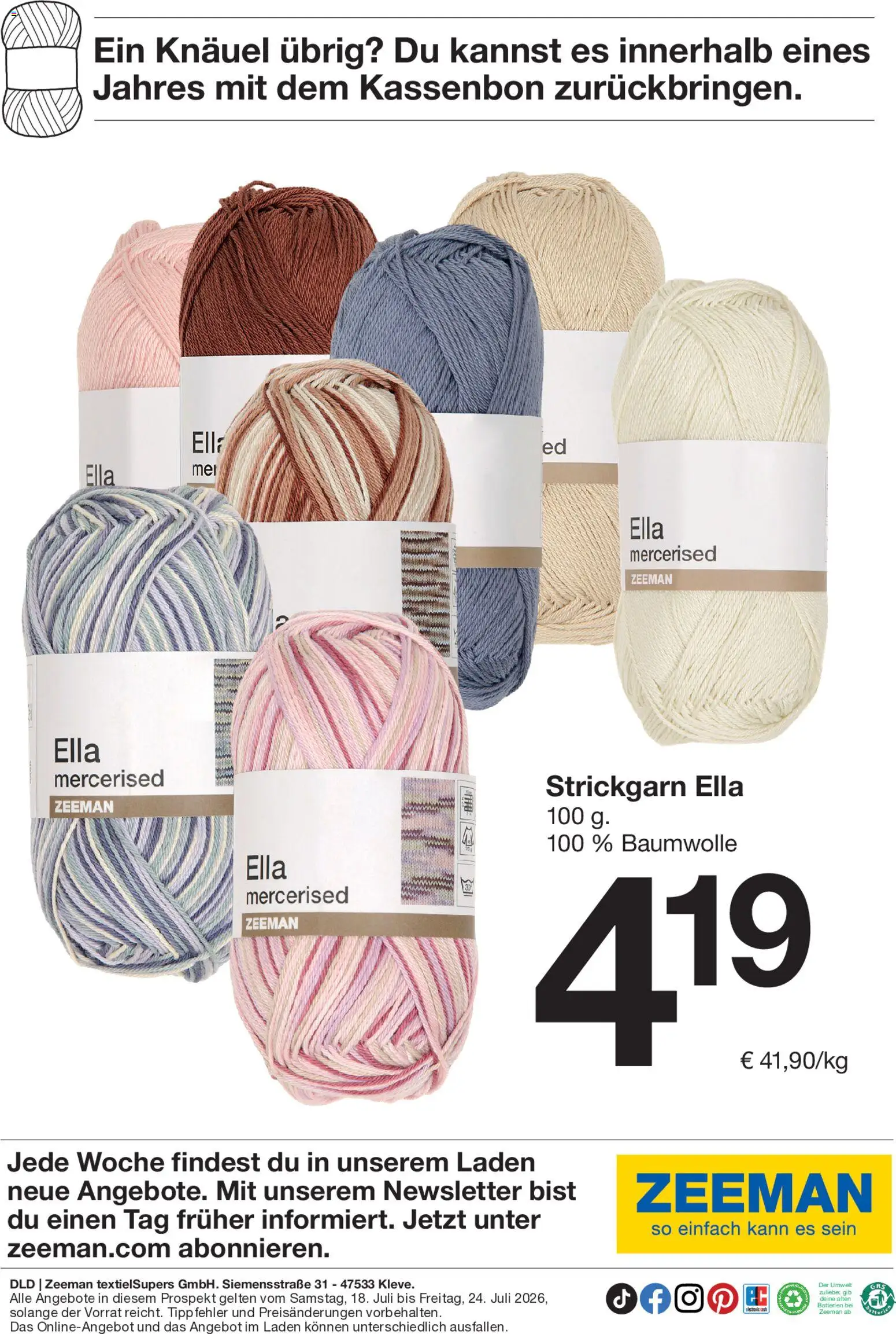 Zeeman Prospekt – gültig ab 18.07.2026 | Seite: 16