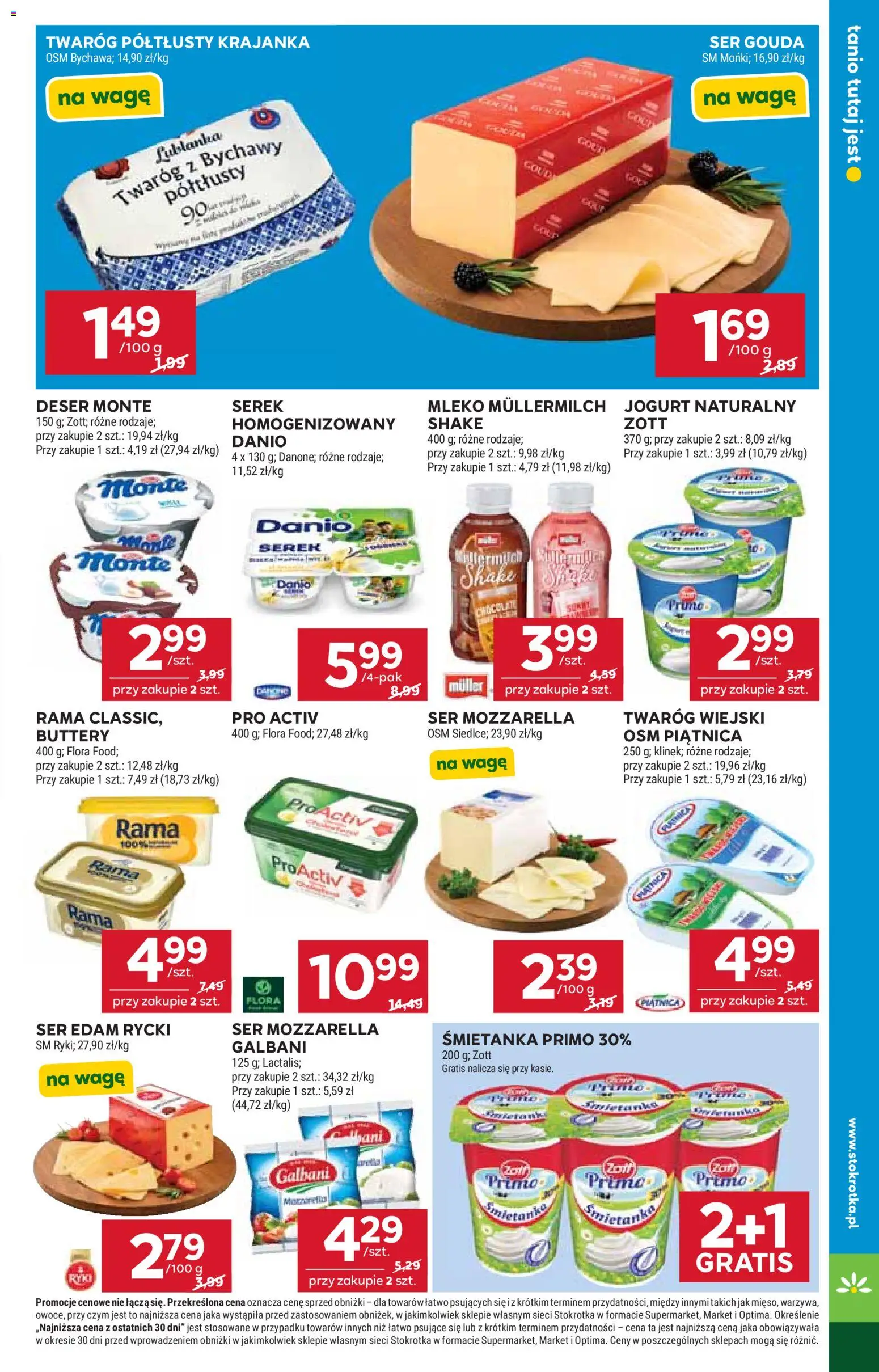 Stokrotka gazetka od 23.07.2026 | Strona: 25 | Produkty: Serek, Jogurt naturalny, Mozzarella, Ser gouda