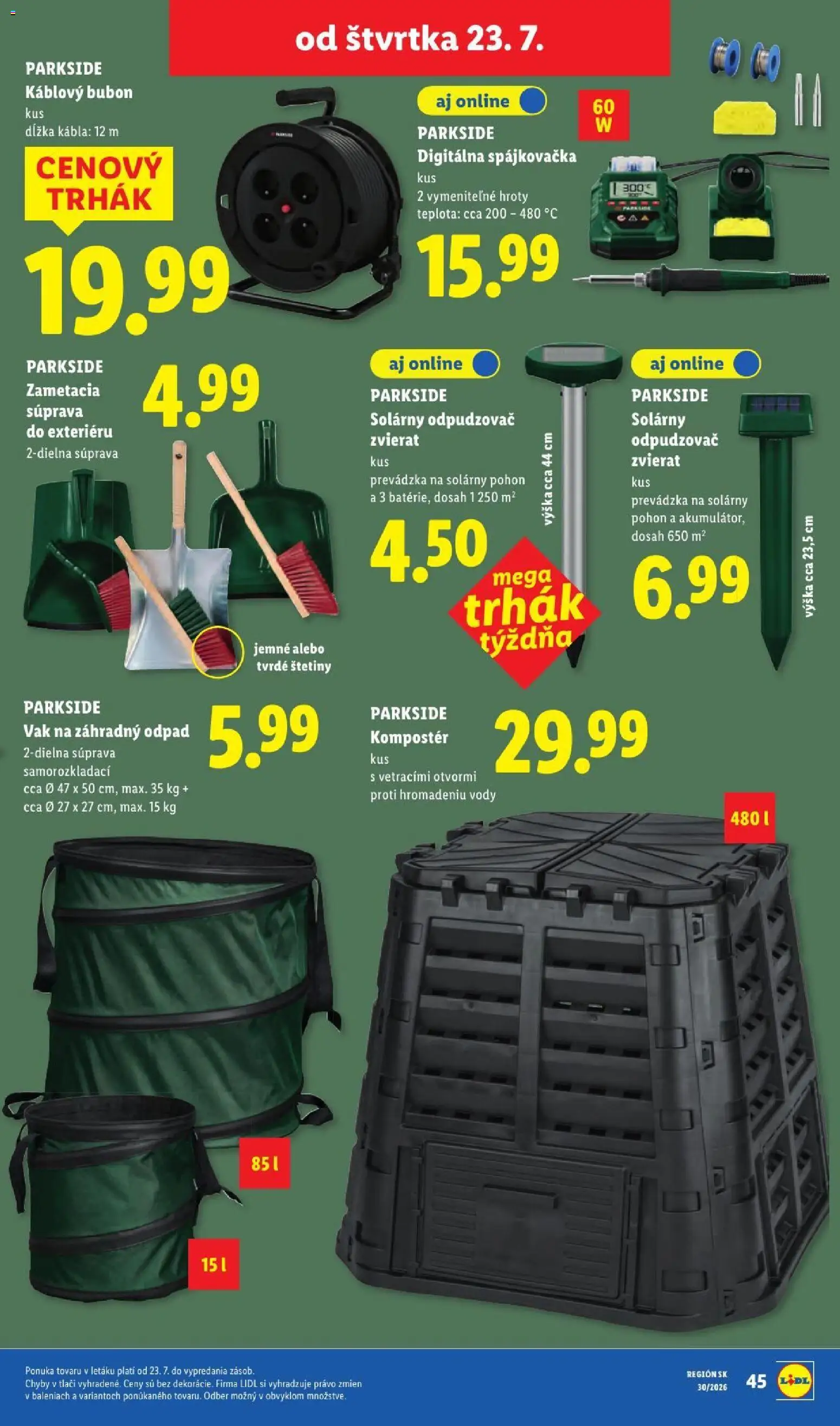 Nové Lidl akcie – leták je platný od 20.07.2026 | Strana: 93 | Produkty: Spájkovačka, Parkside