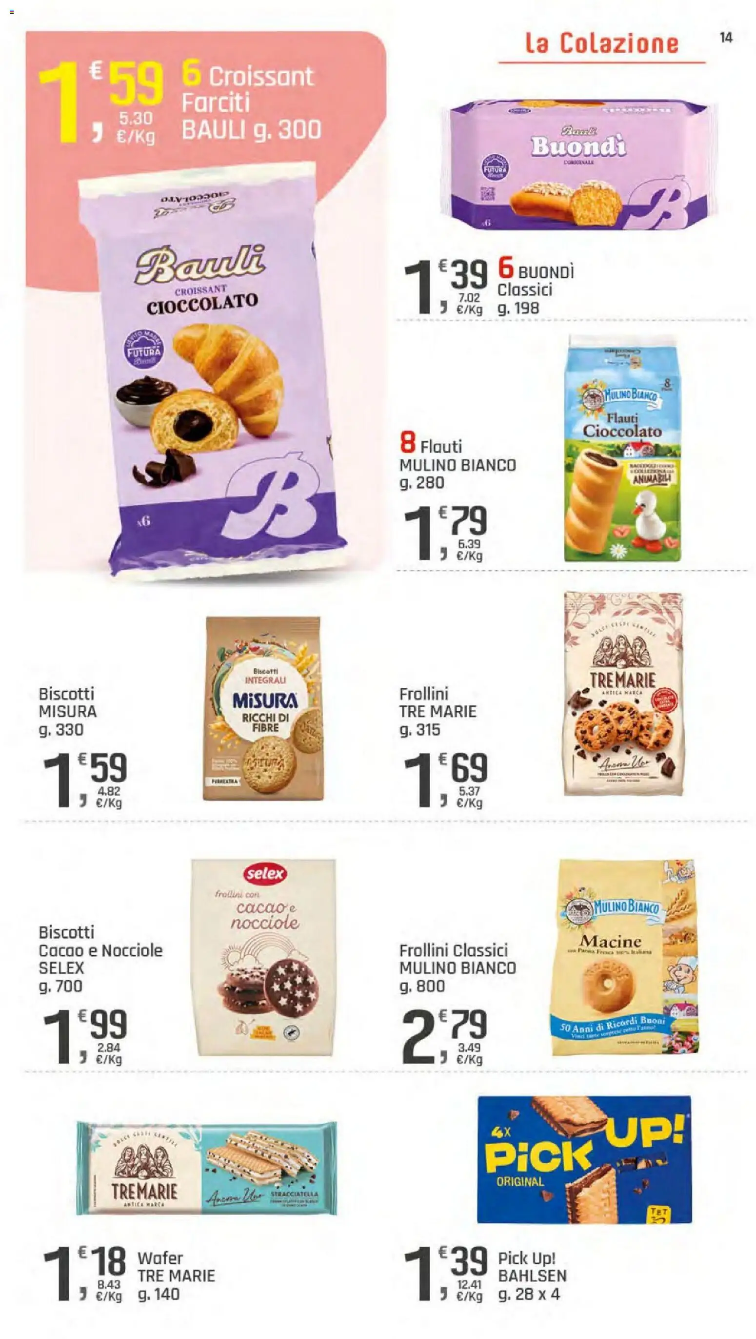 Volantino DOK del 11/09/2026 | Pagina: 14 | Prodotti: Cioccolato, Panna, Nocciole, Croissant
