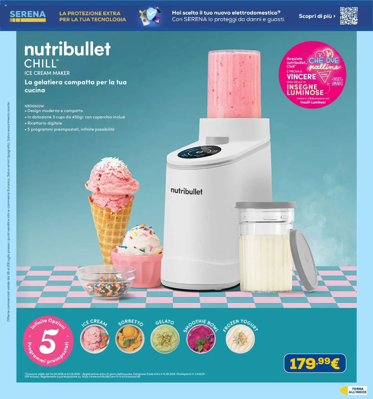 Volantino Euronics del 16/07/2026 | Pagina: 22 | Prodotti: Yogurt, Gelato, Sorbetto