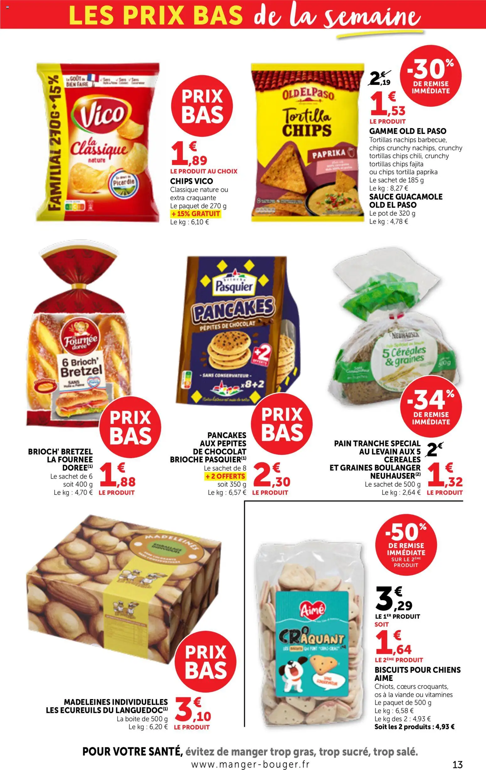 {H1} | Page: 13 | Produits: Paprika, Tortillas, Viande, Céréales