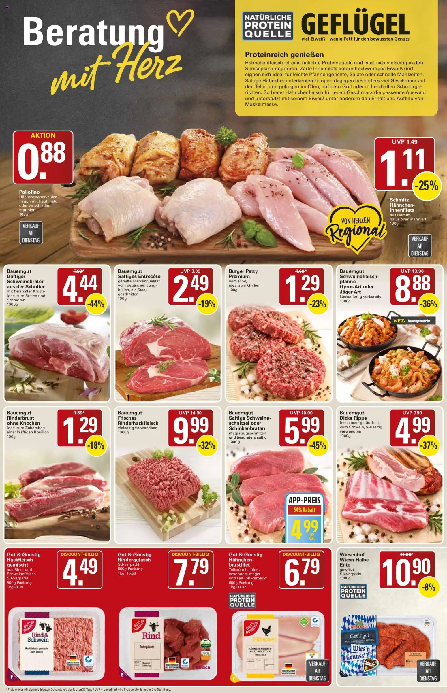 WEZ Prospekt – gültig ab 05.10.2026 | Seite: 6 | Produkte: Entrecote, Schweinefleisch, Steak, Fleisch