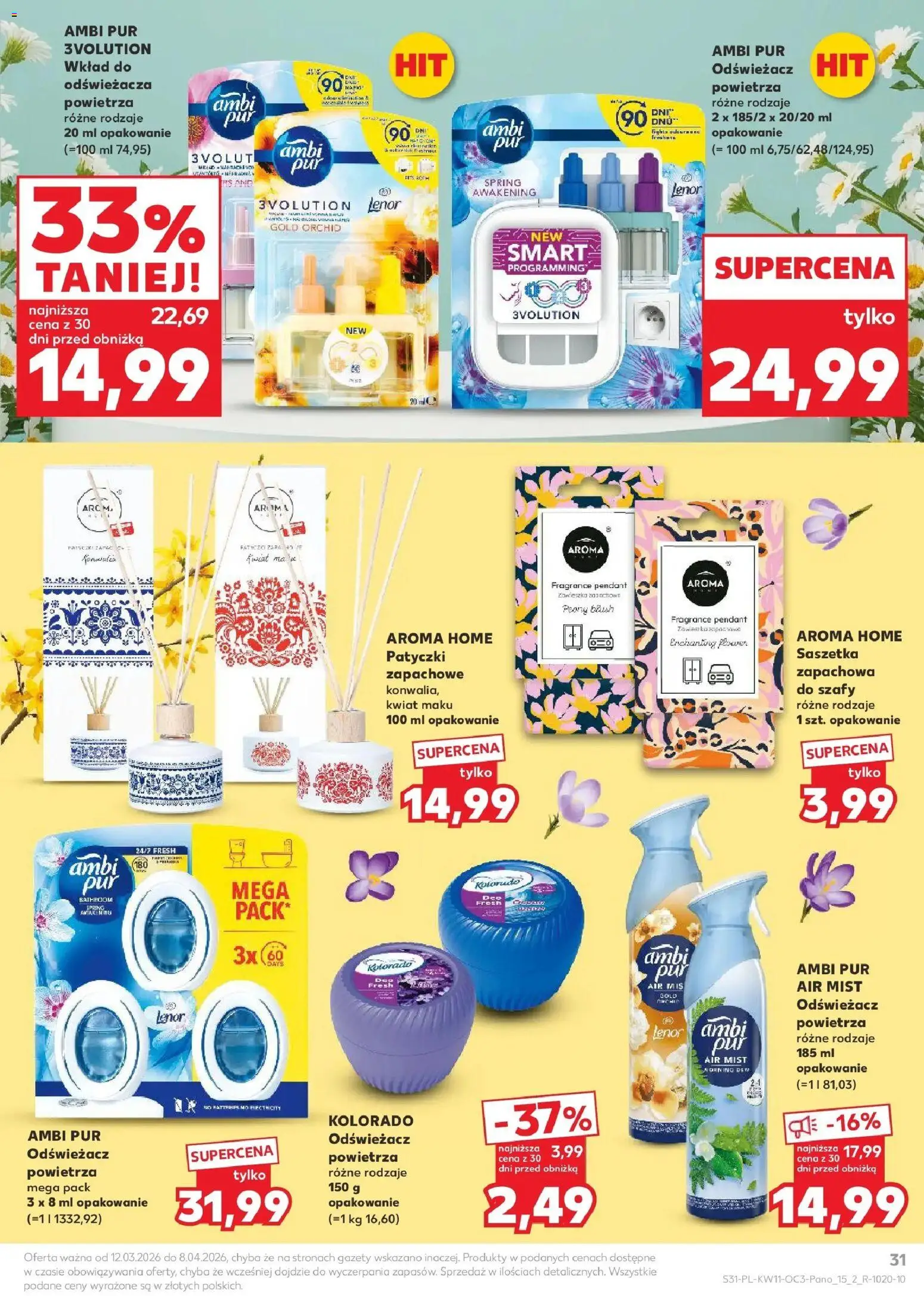 Kaufland gazetka - Dom na Wielkanoc od 12.03.2026 | Strona: 31 | Produkty: Odświeżacz, Lenor gold orchid