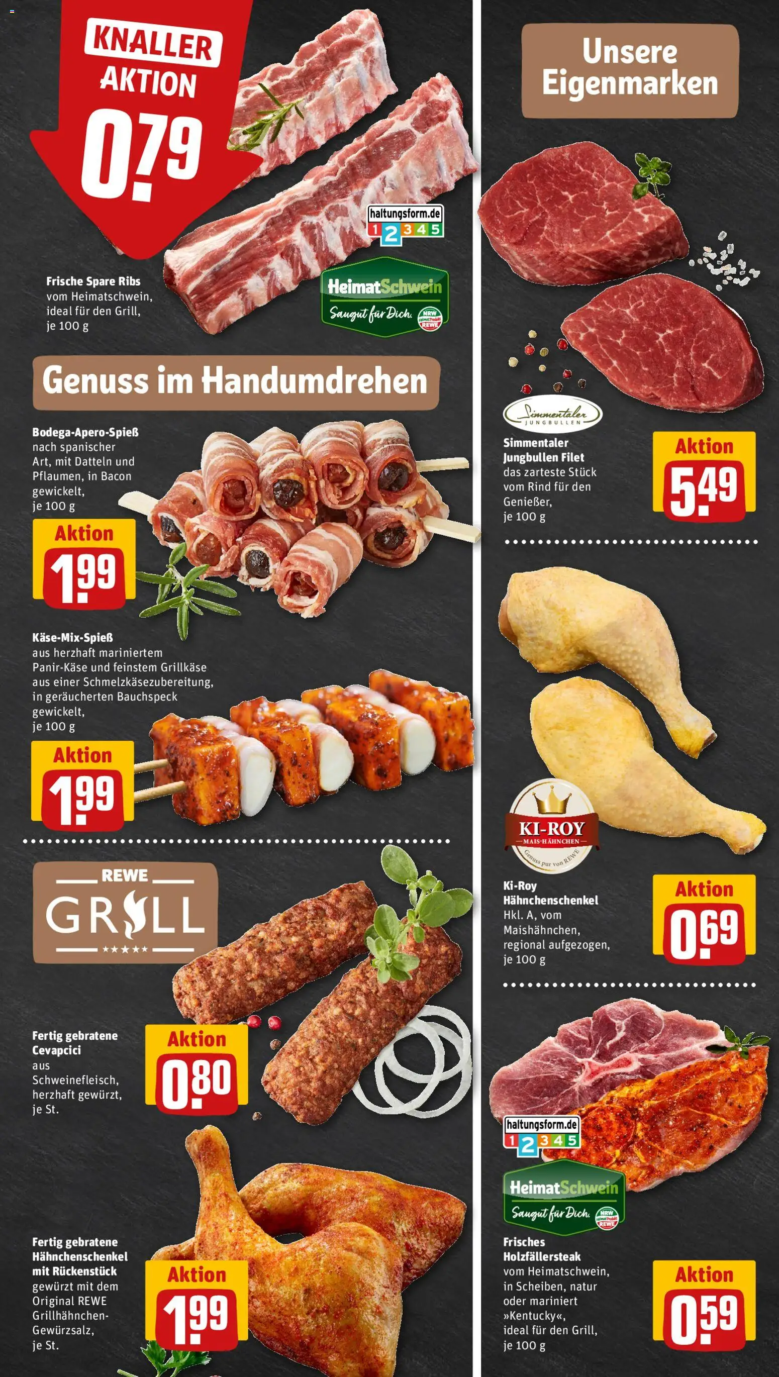 Rewe ihr Kaufpark Prospekt – gültig ab 31.08.2026 | Seite: 9 | Produkte: Hahnchenschenkel, Spare ribs, Cevapcici