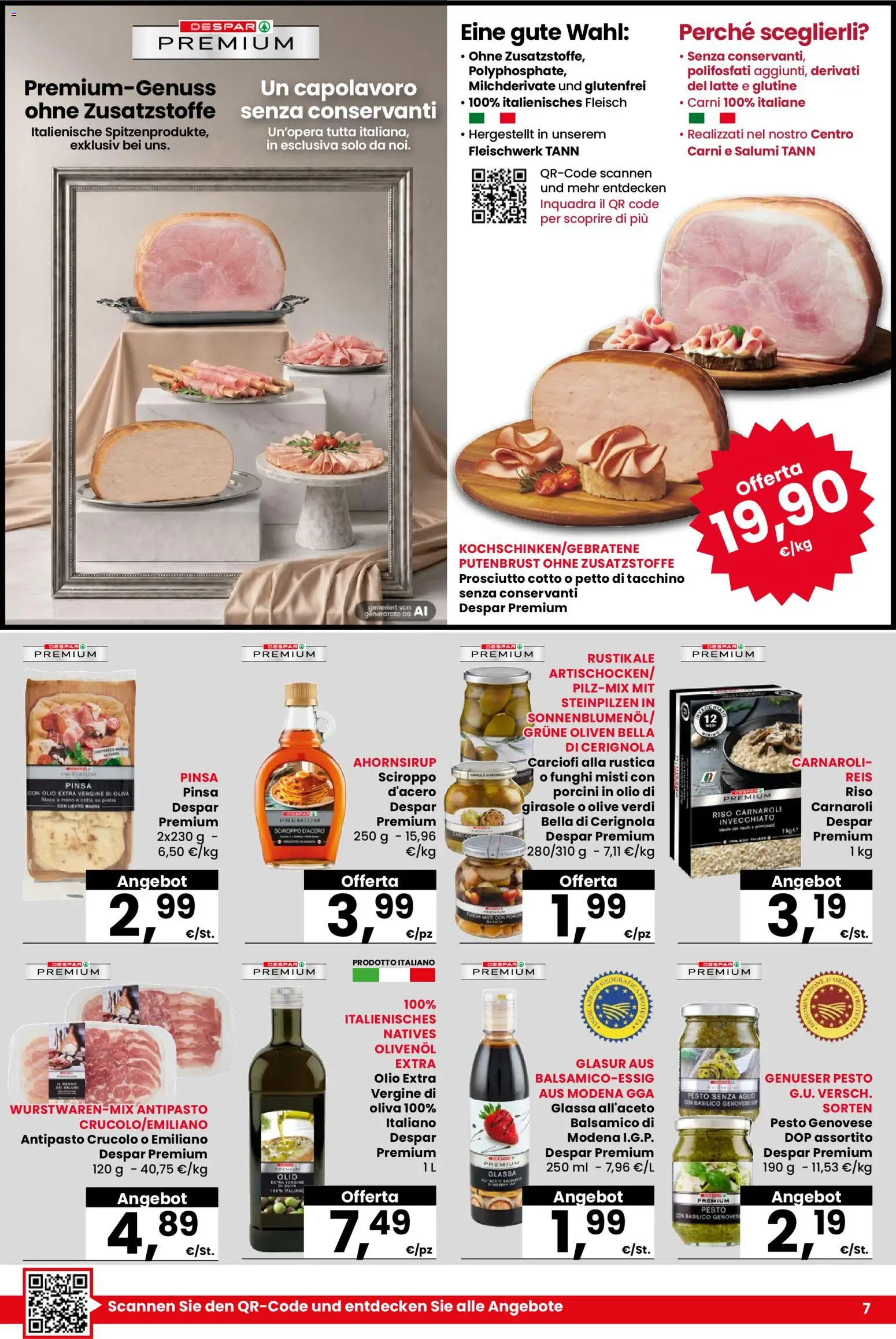 Volantino Despar del 03/09/2026 | Pagina: 7 | Prodotti: Tacchino, Olio, Olive, Glassa