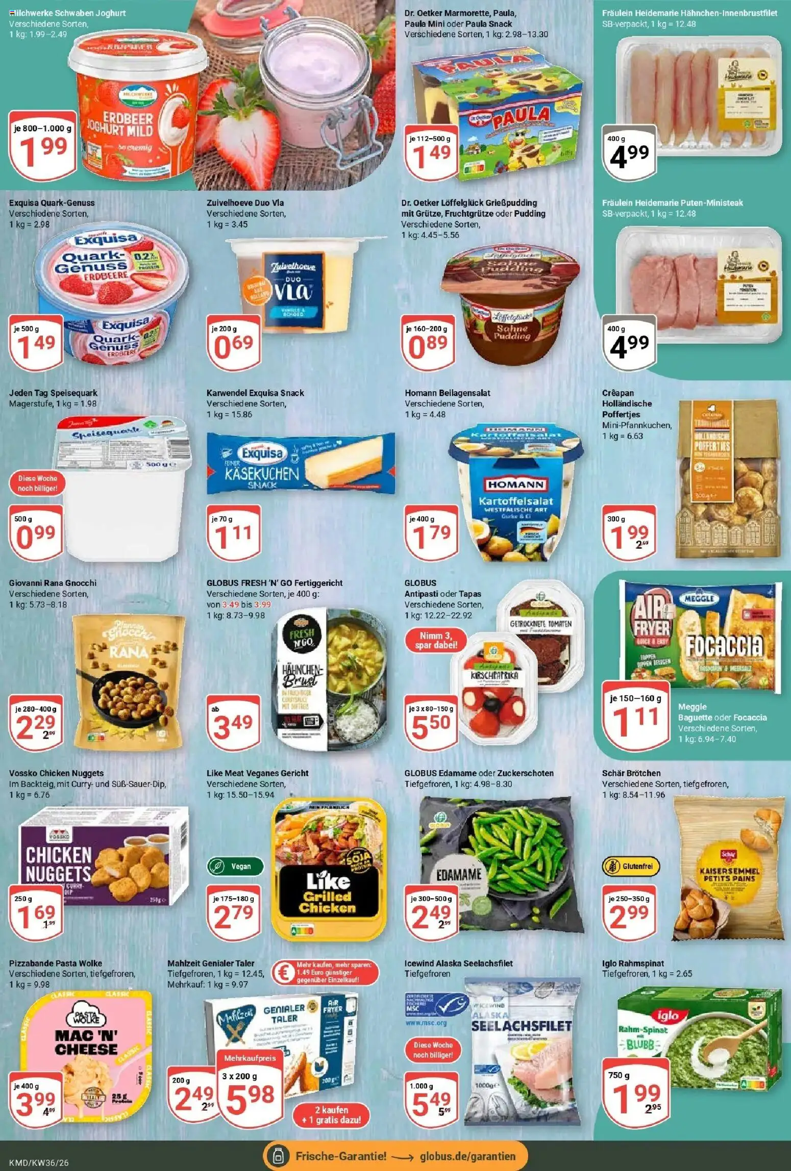 Globus Prospekt Köln (ab 31.08.2026) » Angebote online | Seite: 15 | Produkte: Gnocchi, Joghurt, Exquisa, Like meat