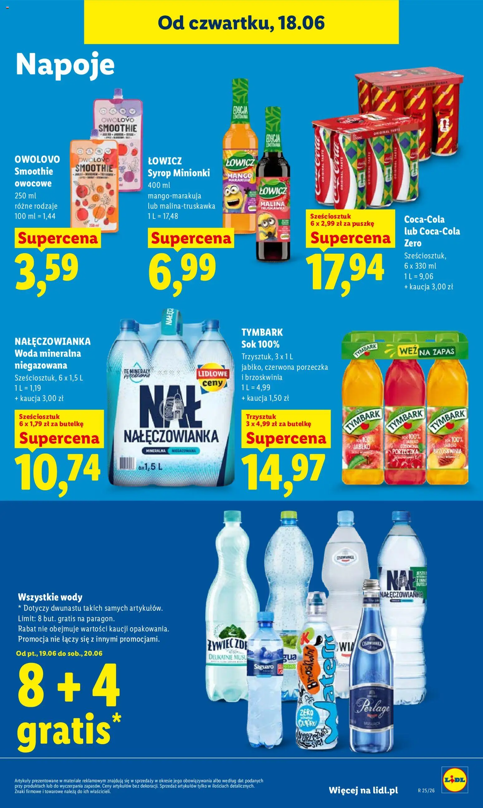 Lidl gazetka od 18.06.2026 | Strona: 59 | Produkty: Brzoskwinia, Syrop, Napoje, Smoothie