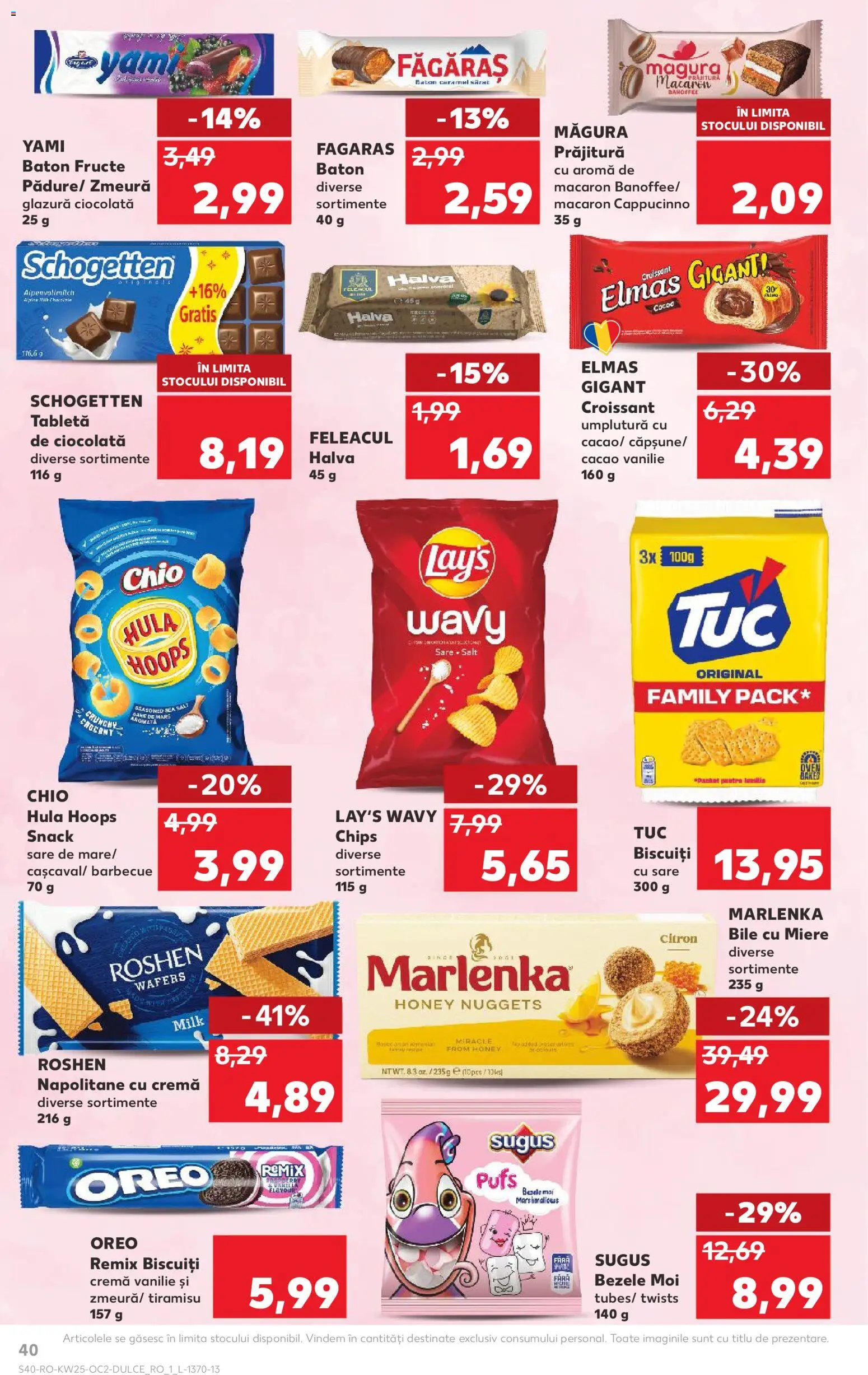 Noul catalog Kaufland – valabil de la 17.06.2026 | Pagină: 40 | Produse: Zmeură, Prăjitură, Cremă, Biscuiți