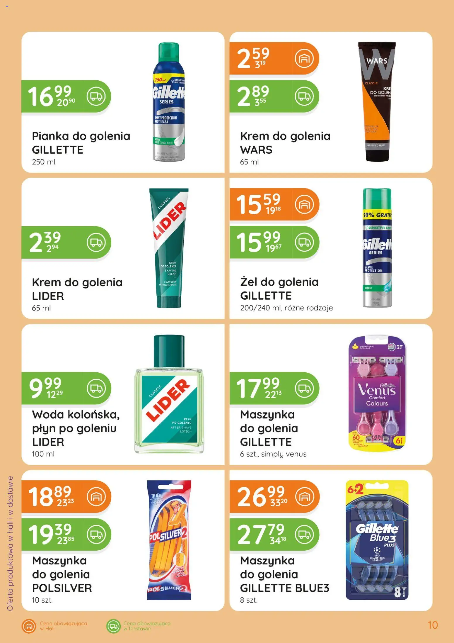 Eurocash gazetka - Katalog Chemiczny od 01.10.2026 | Strona: 10 | Produkty: Gillette, Pianka do golenia, Krem, Woda