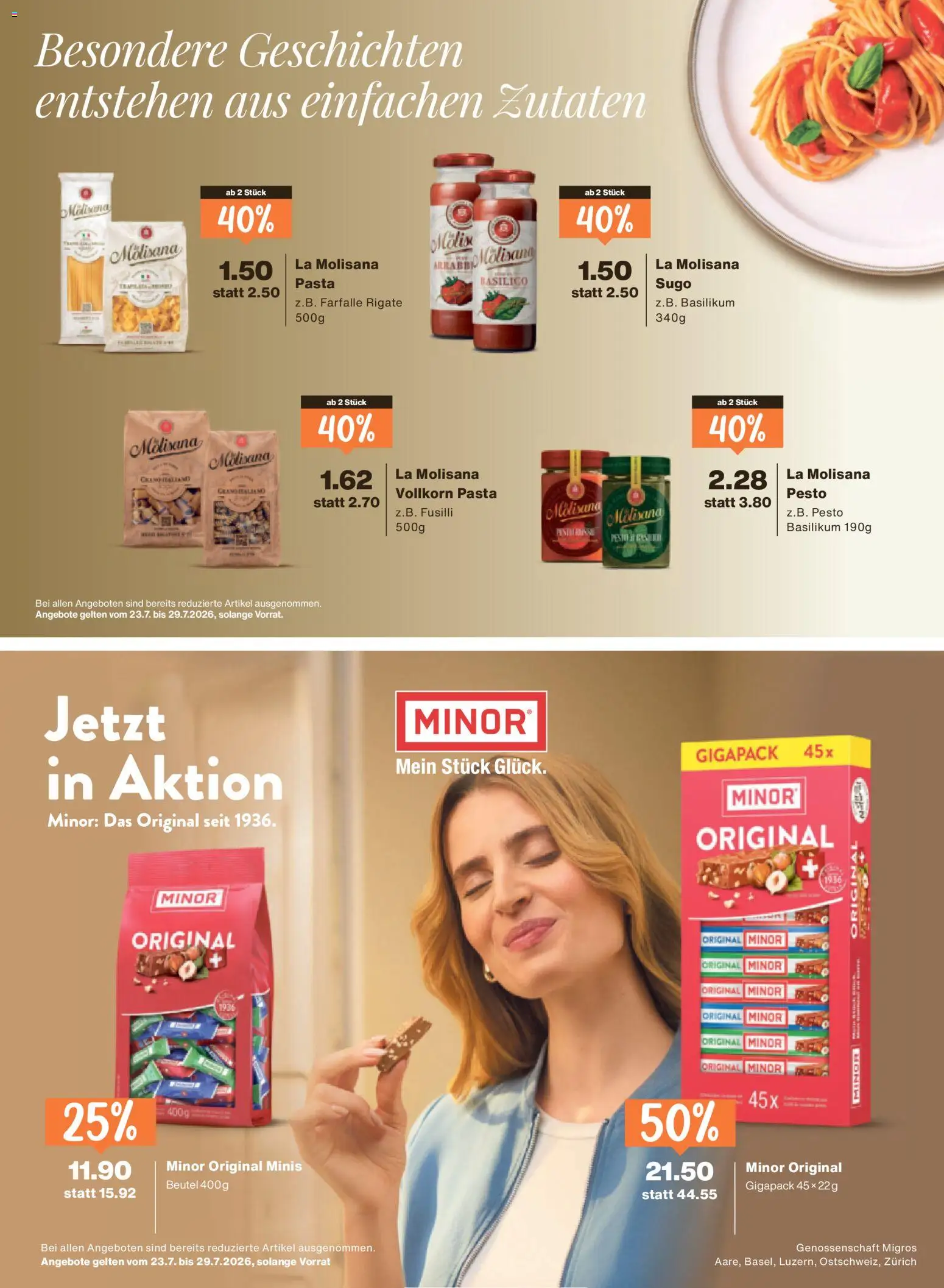 Migros aktionen Magazin – gültig ab 22.07.2026 | Seite: 20 | Produkte: Pasta