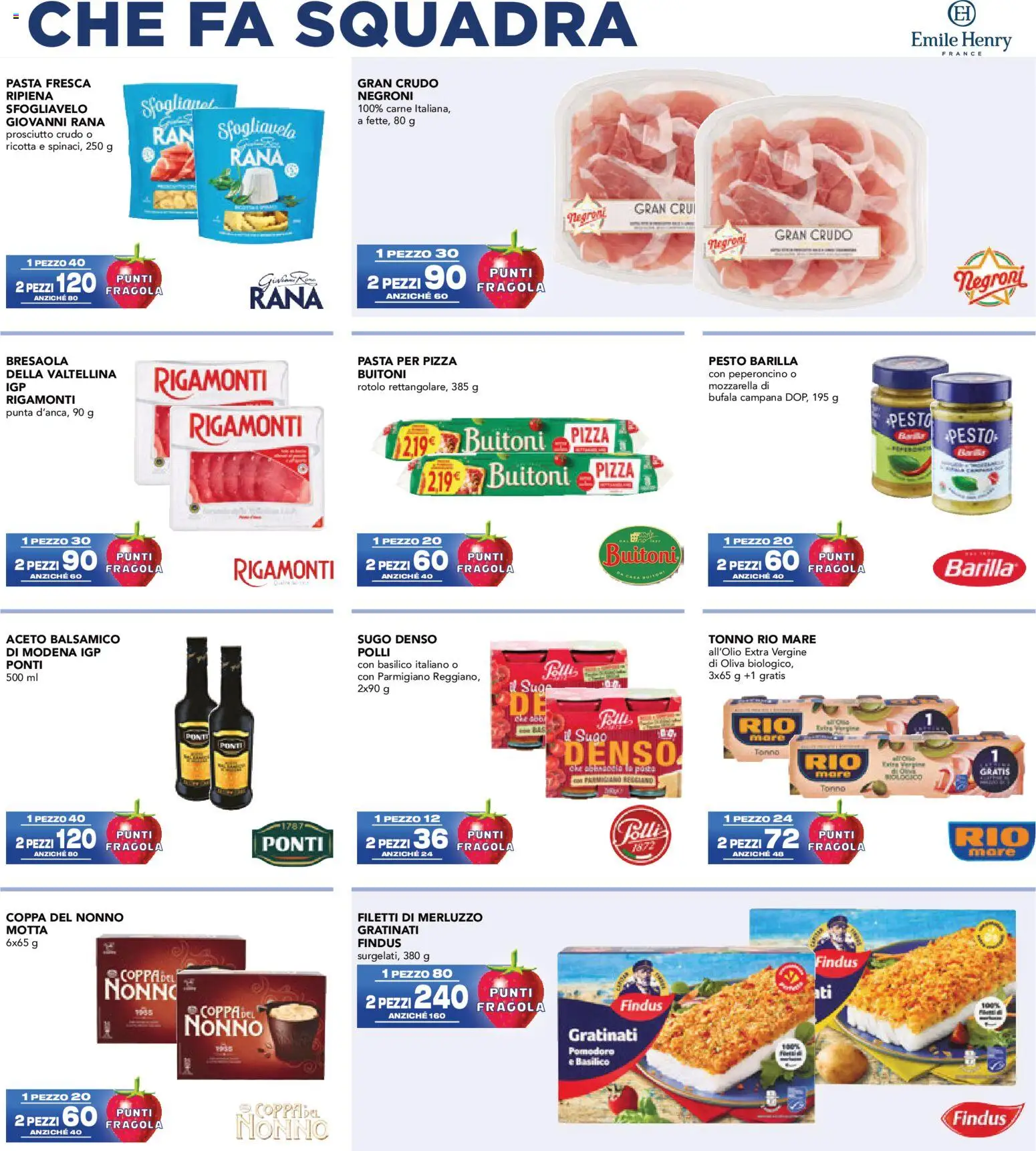 Volantino Esselunga S del 08.06.2026 | Pagina: 7 | Prodotti: Prosciutto Crudo, Pizza, Pasta, Parmigiano
