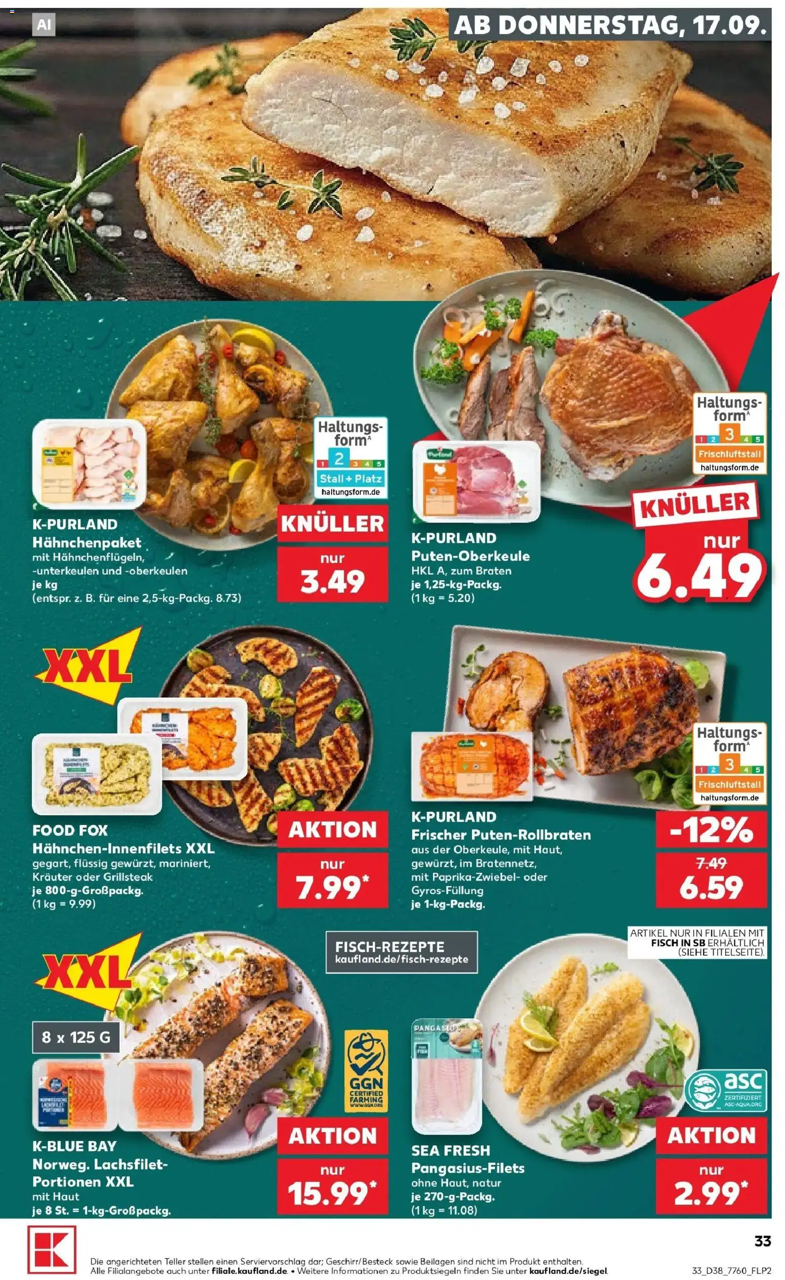 Prospekt Kaufland ab 14.09.2026 » Angebote Online zum Blättern | Seite: 45 | Produkte: Beilagen, Fisch