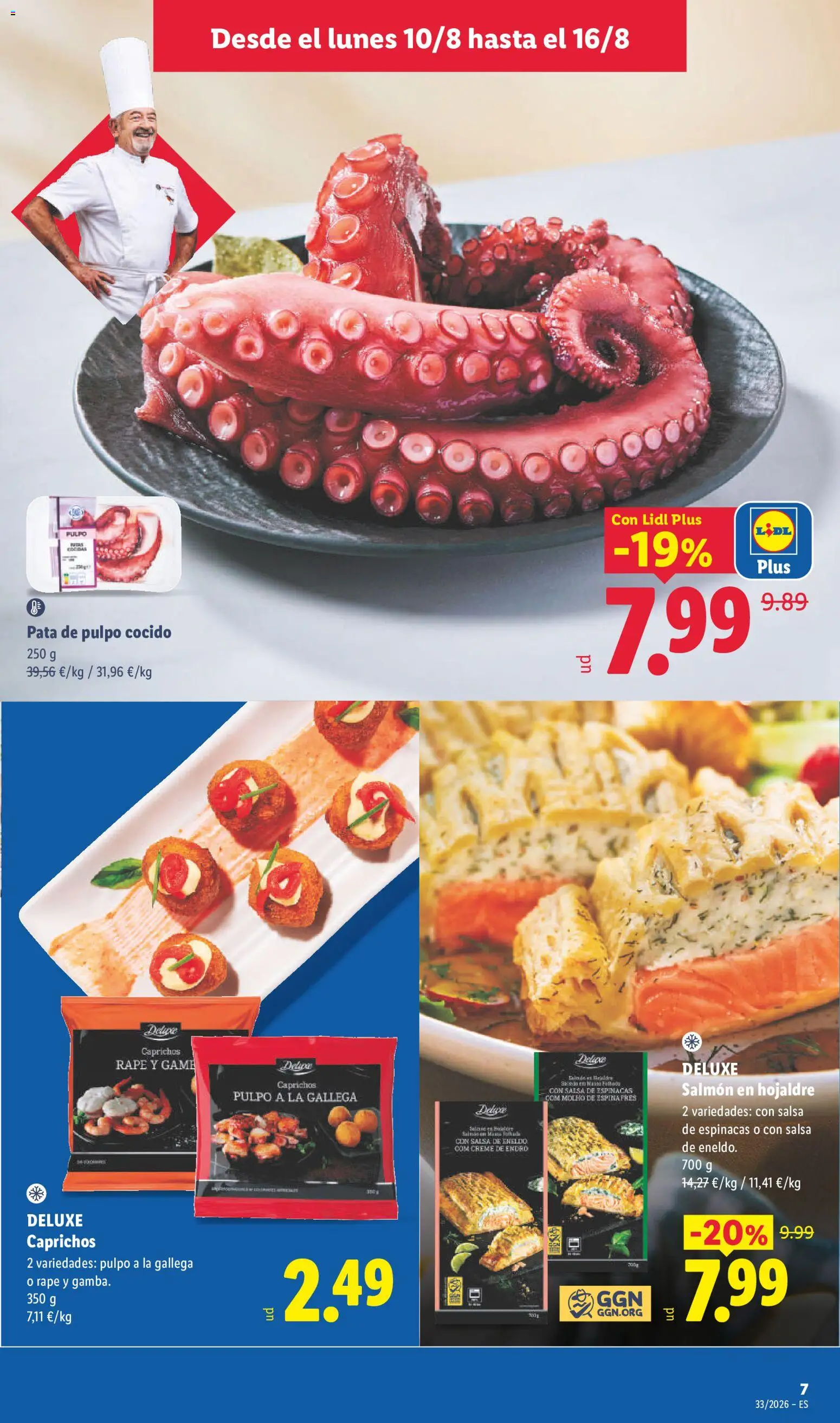 Lidl folleto │ válido desde el 10/08/2026 | Página: 9 | Productos: Espinacas, Salmón