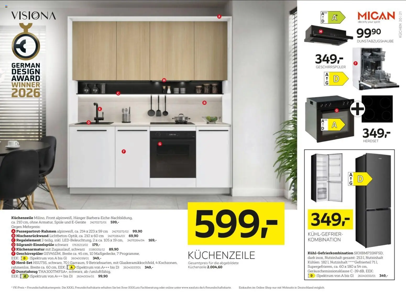 XXXLutz Prospekt – gültig ab 27.06.2026 | Seite: 28 | Produkte: Küchenzeile, Dunstabzug, Kühlgefrierkombination, Kuchen