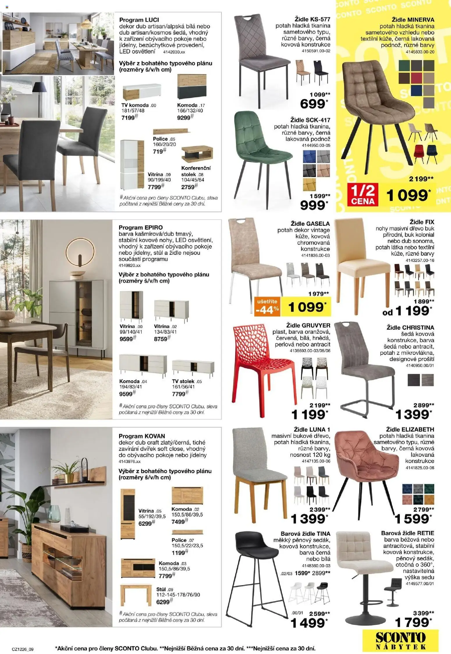 Sconto nábytek leták od 23.09.2026 | Strana: 9 | Produkty: Tv, Nábytek, Stůl, Barvy
