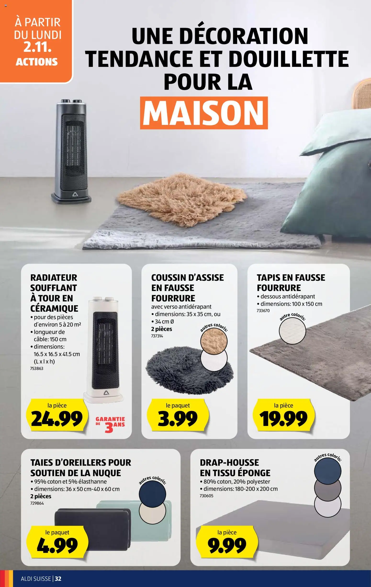 Aldi aktionen FR – gültig ab 29.10.2026 | Seite: 32 | Produkte: Dessous