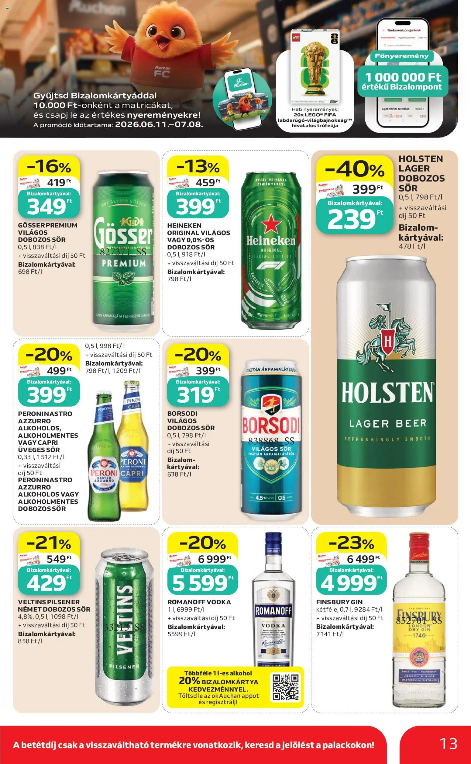 Auchan akciós ujság - amely érvényes a következő dátumtól: 2026.06.25. | Oldal: 13
