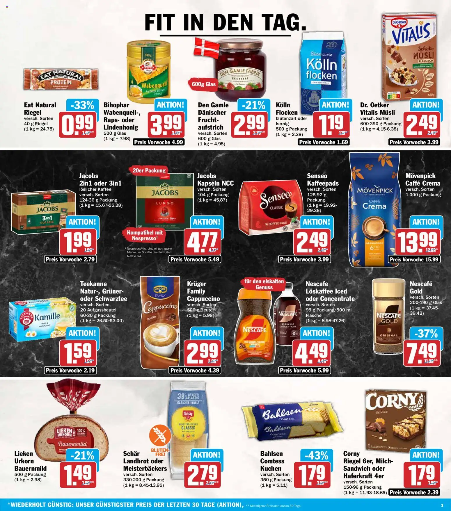 AEZ Prospekt – gültig ab 05.10.2026 | Seite: 3 | Produkte: Musli, Senseo, Nescafe, Flocken