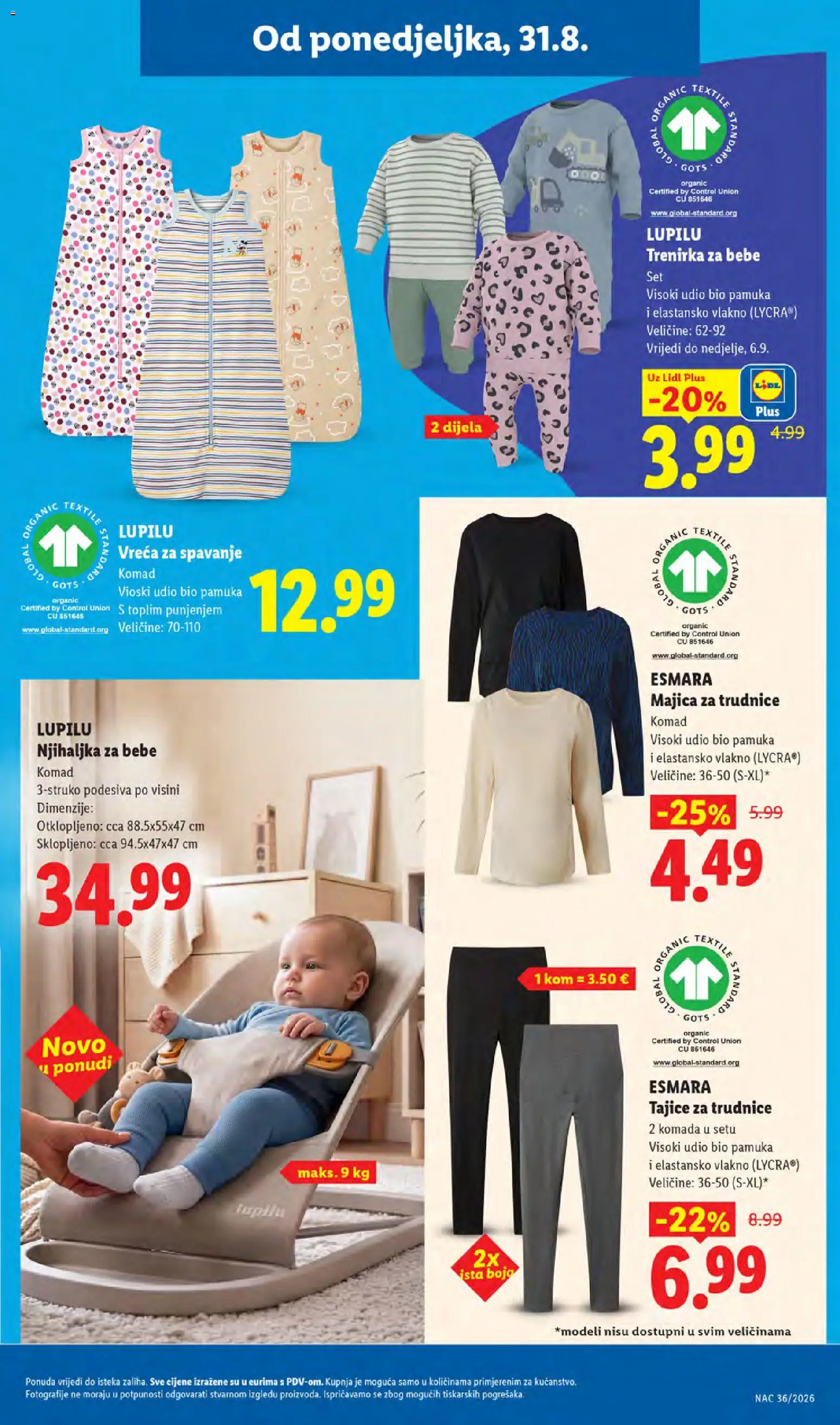 Lidl katalog | vrijedi od 31.08.2026 | Stranica: 31 | Proizvodi: Majica, Tajice, Trenirka