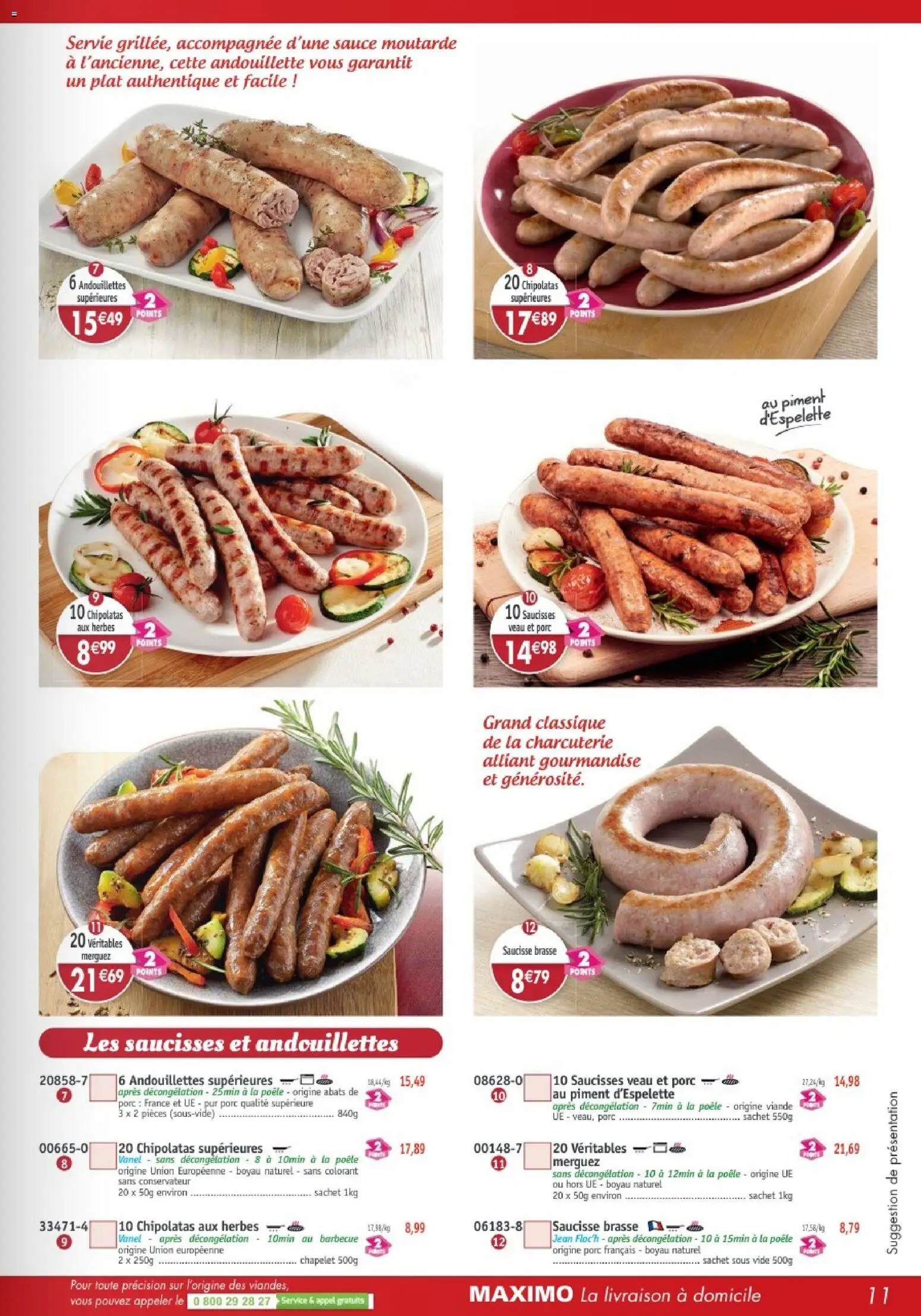 {H1} | Page: 11 | Produits: Barbecue, Merguez, Moutarde, Viande