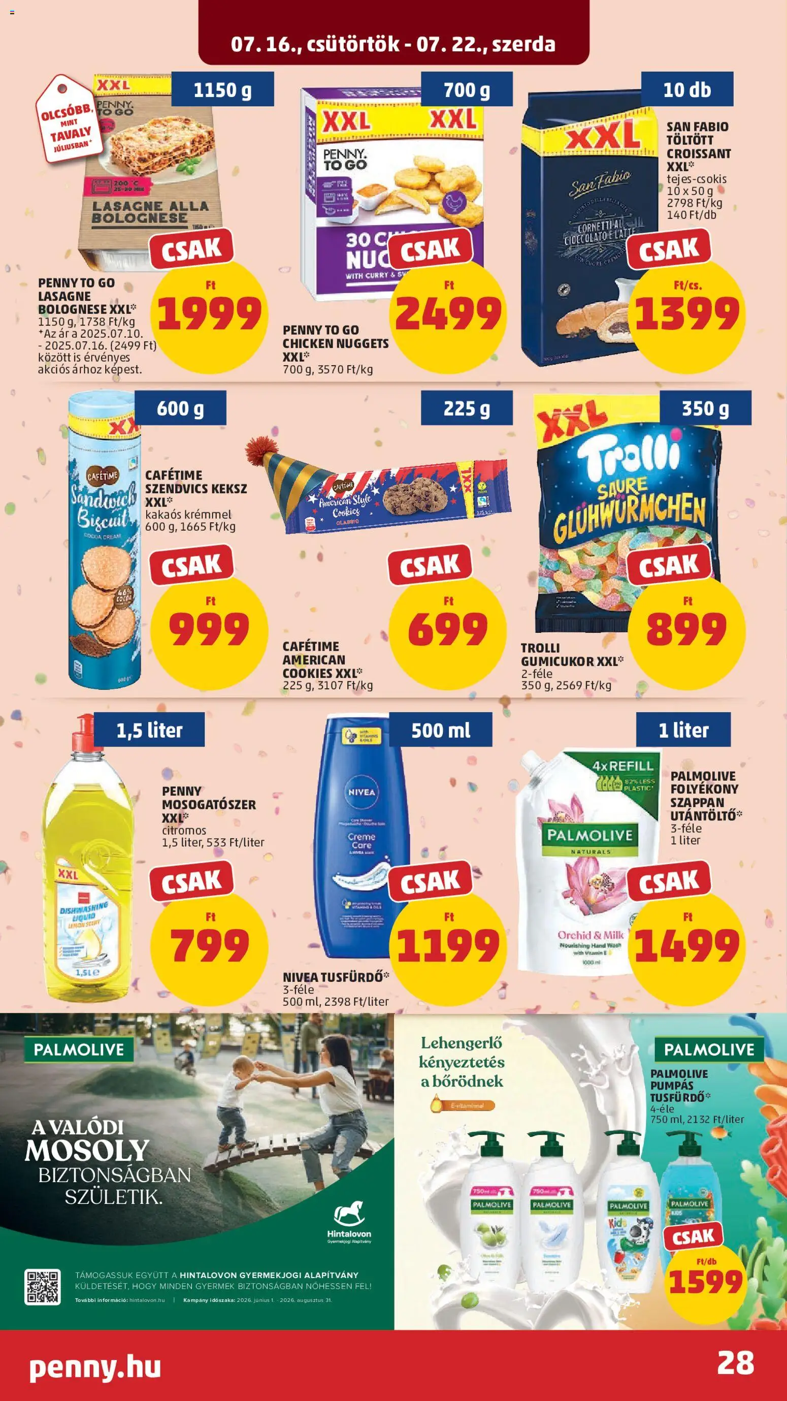 PENNY akciós ujság - amely érvényes a következő dátumtól: 2026.07.16. | Oldal: 32 | Termékek: Vitamin, Gumicukor, Folyékony szappan, Gél