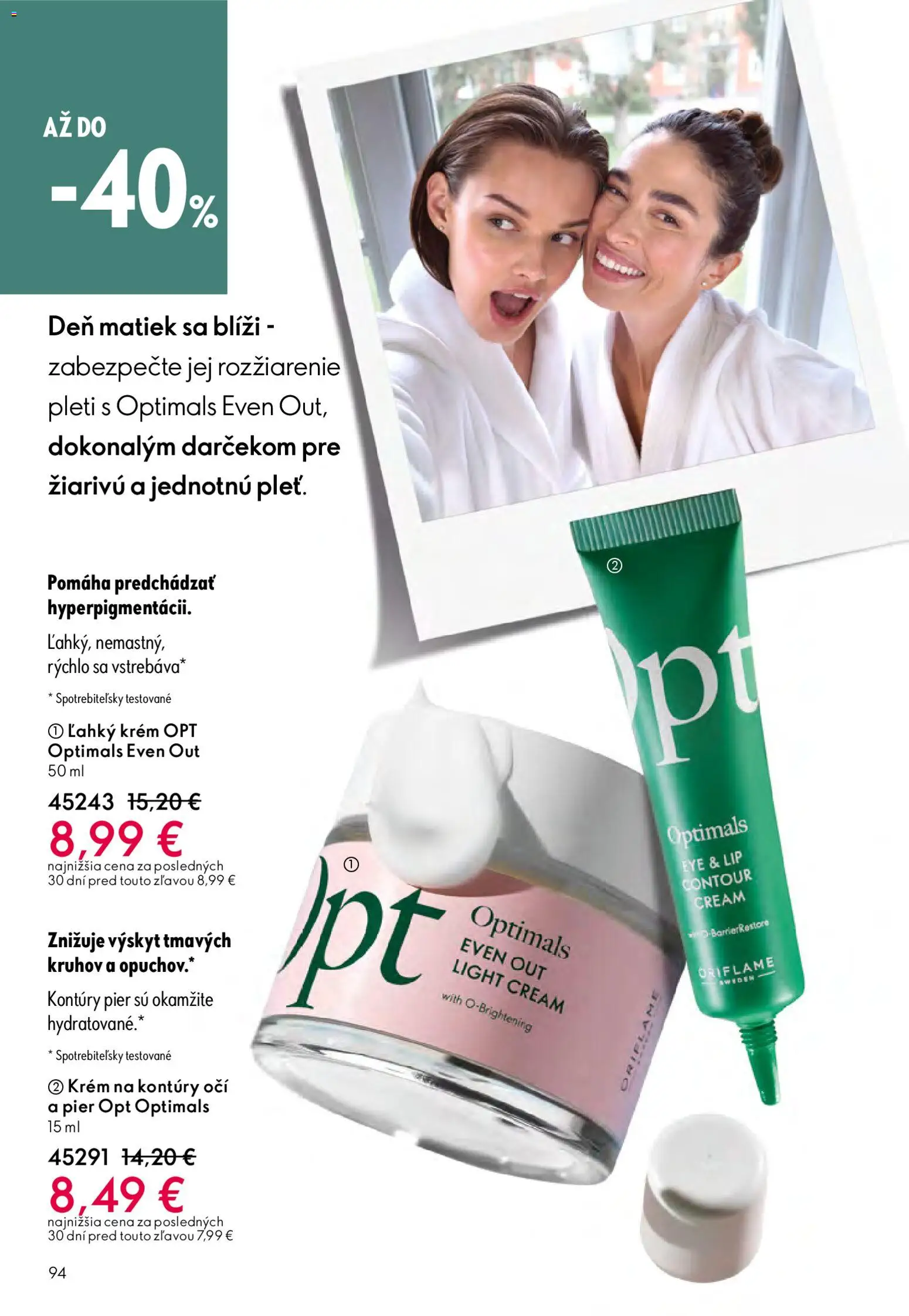 Nové Oriflame akcie – leták je platný od 15.04.2026 | Strana: 94 | Produkty: Krém