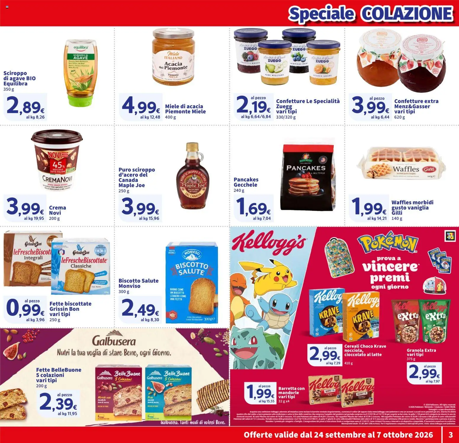 Volantino SIGMA del 24/09/2026 | Pagina: 3 | Prodotti: Dolcificante, Cioccolato, Mandorle, Miele