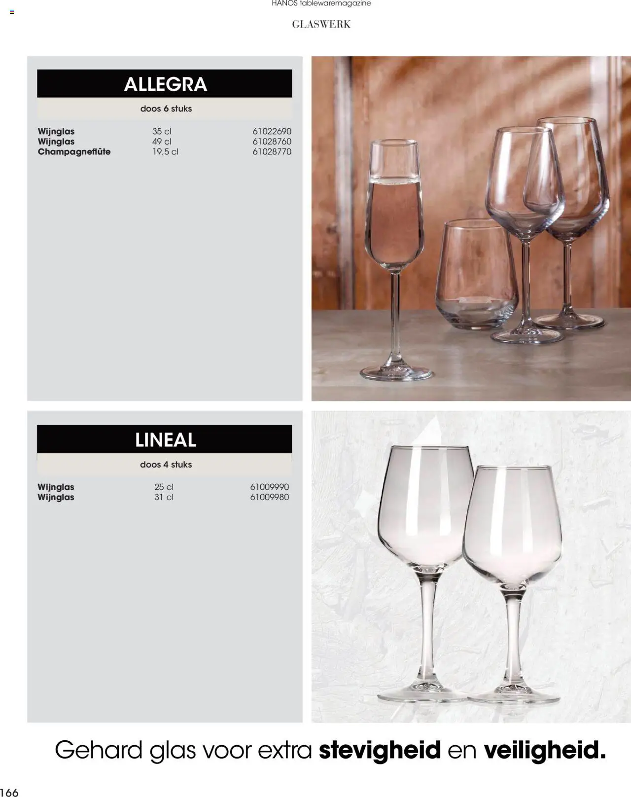 {H1} | Pagina: 166 | Producten: Glas