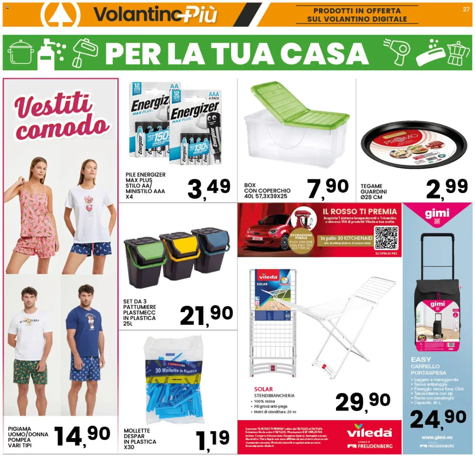 Volantino Interspar del 18.05.2026 | Pagina: 27 | Prodotti: Pile, Pigiama, Stendibiancheria, Carrello
