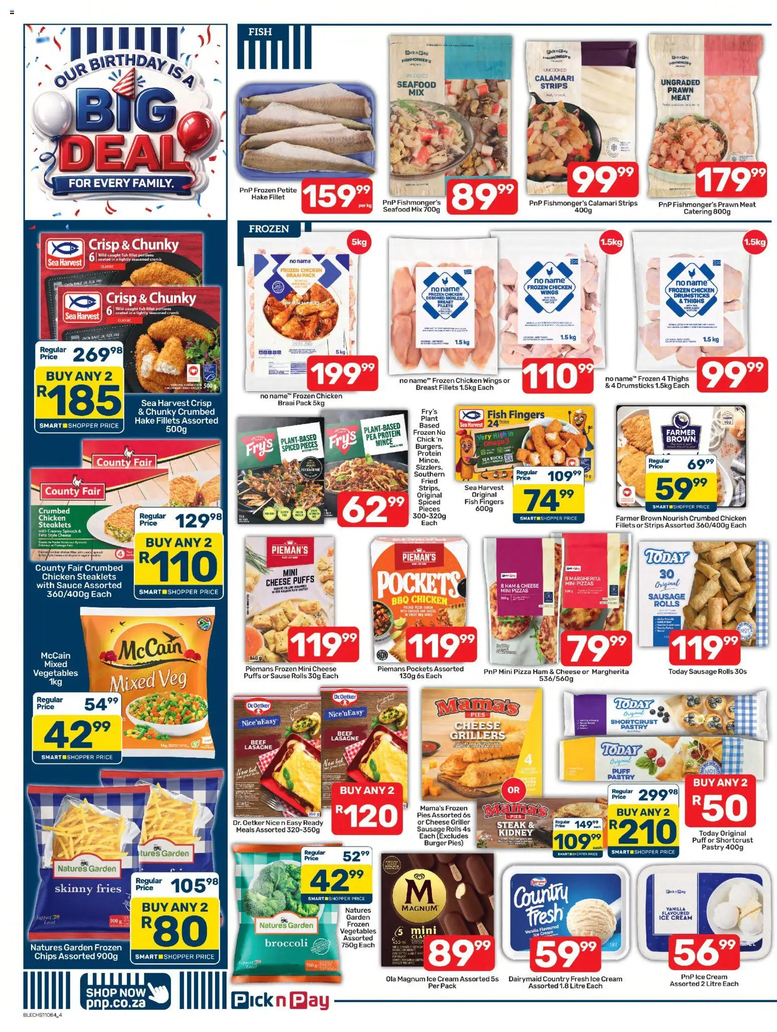 New Pick n Pay catalogue – valid from 24/07/2026 | Page: 4 | Products: Cheese, Chicken, Cream, Fry's