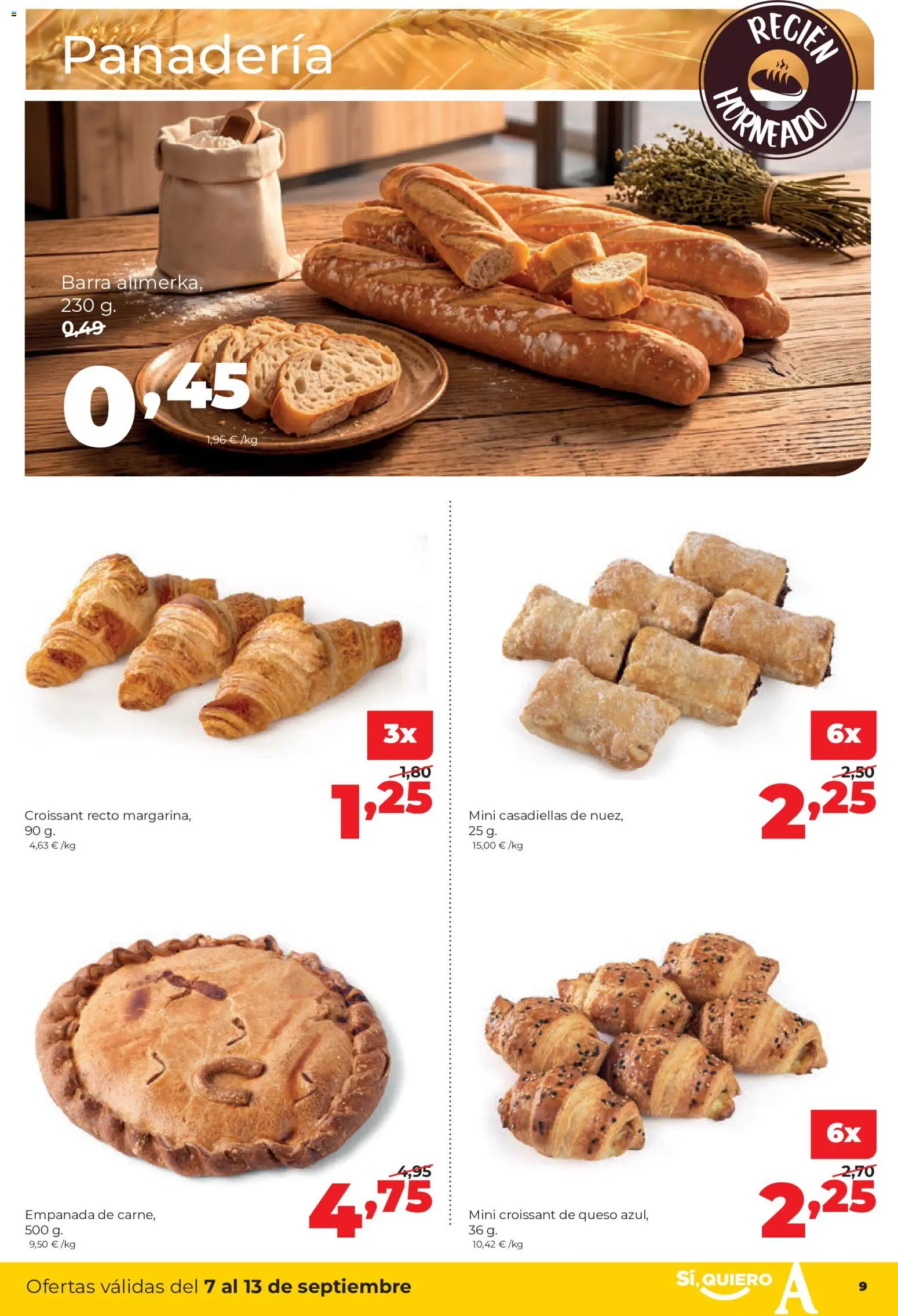 Alimerka folleto Castilla y León │ válido desde el 07/09/2026 | Página: 9 | Productos: Queso, Croissant, Panadería