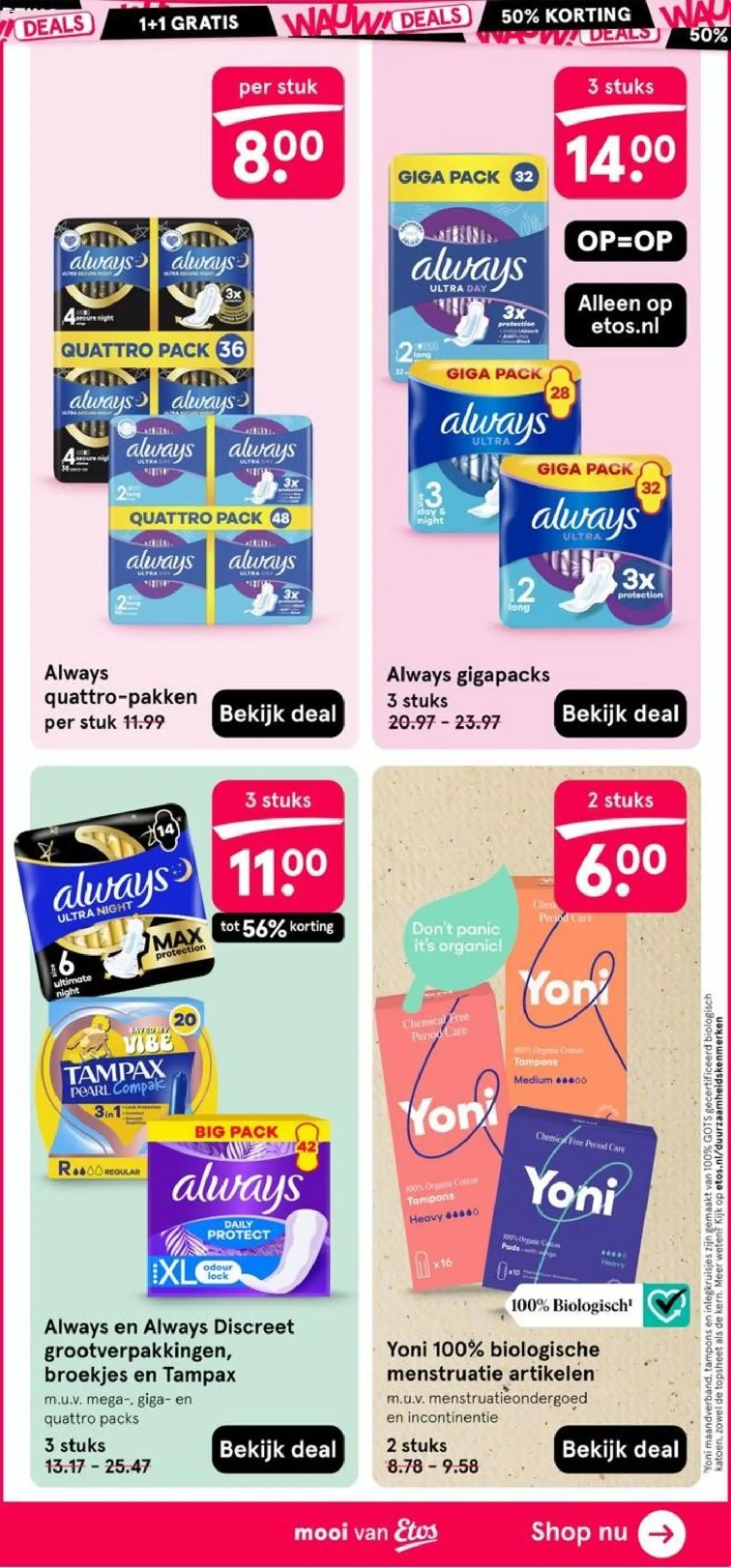 {H1} | Pagina: 55 | Producten: Inlegkruisjes, Tampons