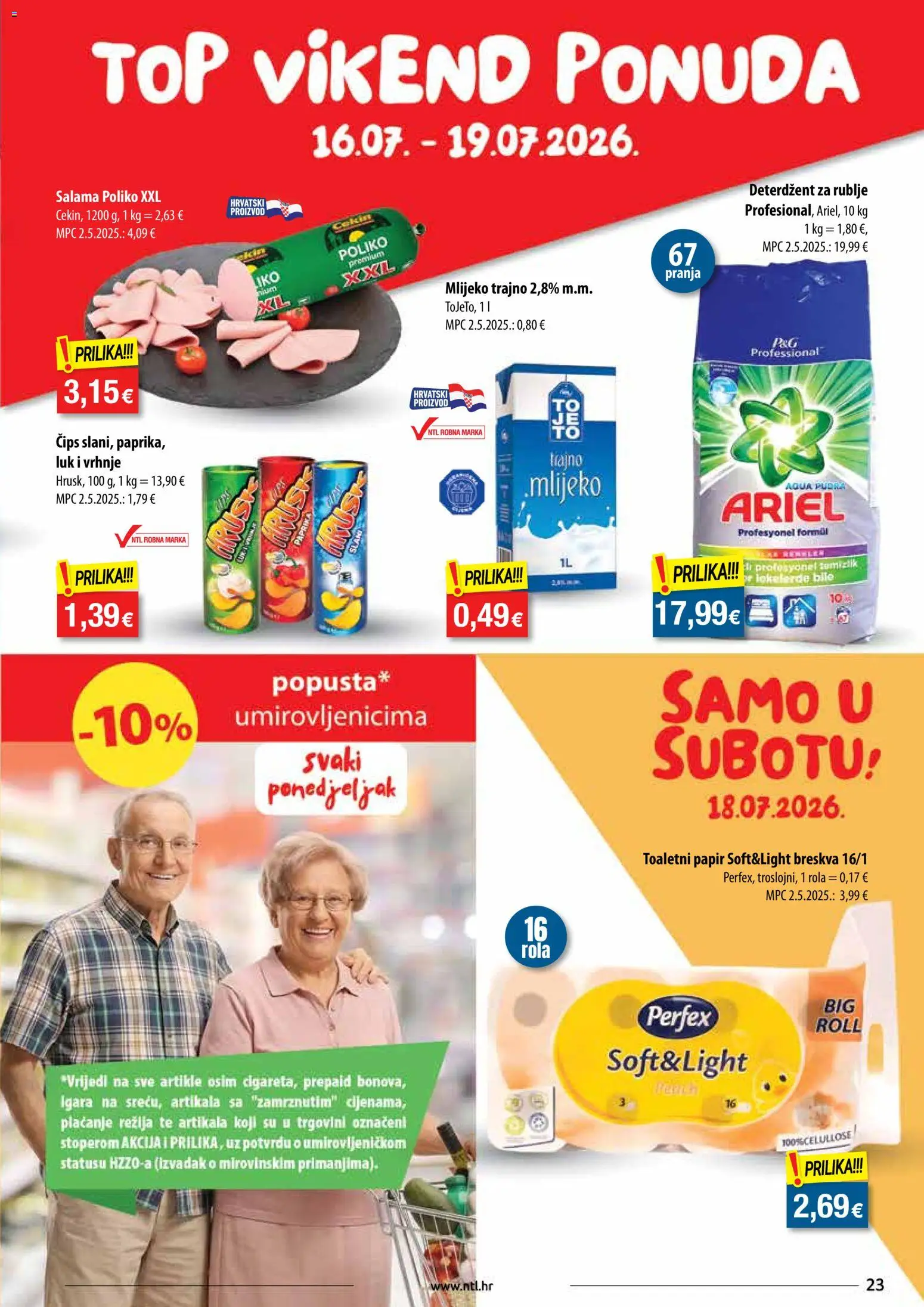NTL katalog | vrijedi od 15.07.2026 | Stranica: 23 | Proizvodi: Salama, Čips, Luk, Breskva