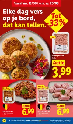 Lidl Folder week 25 - Voorbeeld van een folder van Lidl, geldig van 15.06.2026 | Pagina: 4 | Producten: Gehakt, Rundvlees, Kan