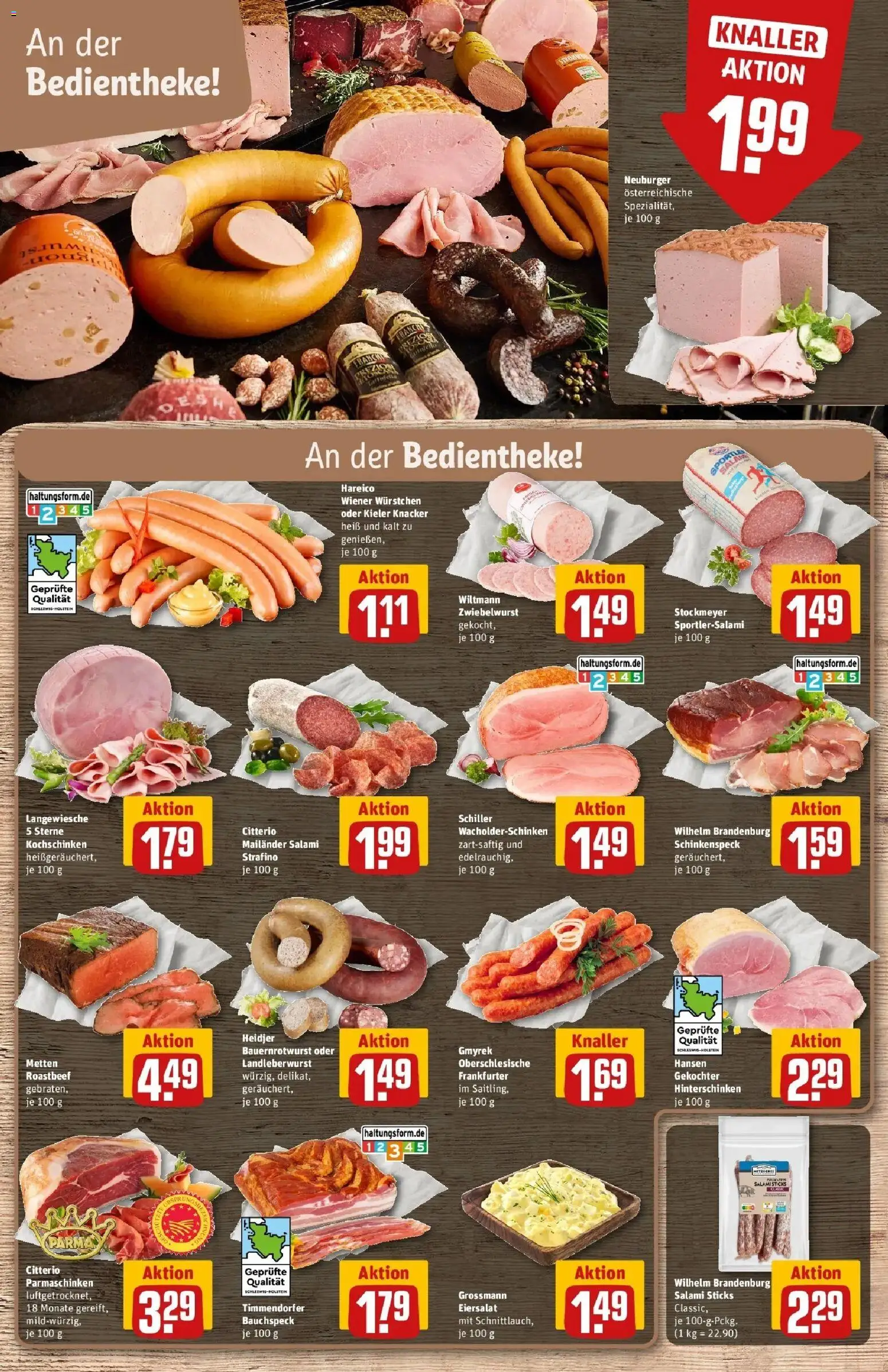 Rewe Prospekt Lübeck – gültig ab 27.07.2026 | Seite: 10 | Produkte: Wiener wurstchen, Roastbeef, Salami