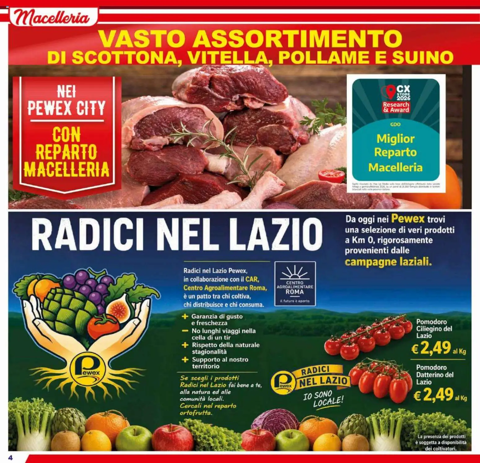 Volantino Pewex del 10/07/2026 | Pagina: 4 | Prodotti: Suino, Pomodoro