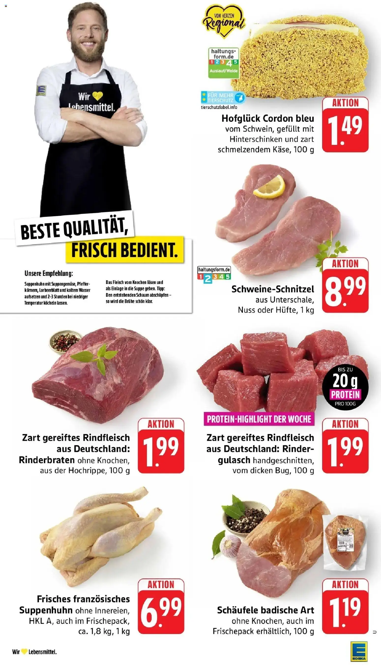 Edeka Prospekt Heilbronn-Sontheim (ab 19.10.2026) » Angebote Online | Seite: 10 | Produkte: Brühe, Gulasch, Pfeffer, Fleisch