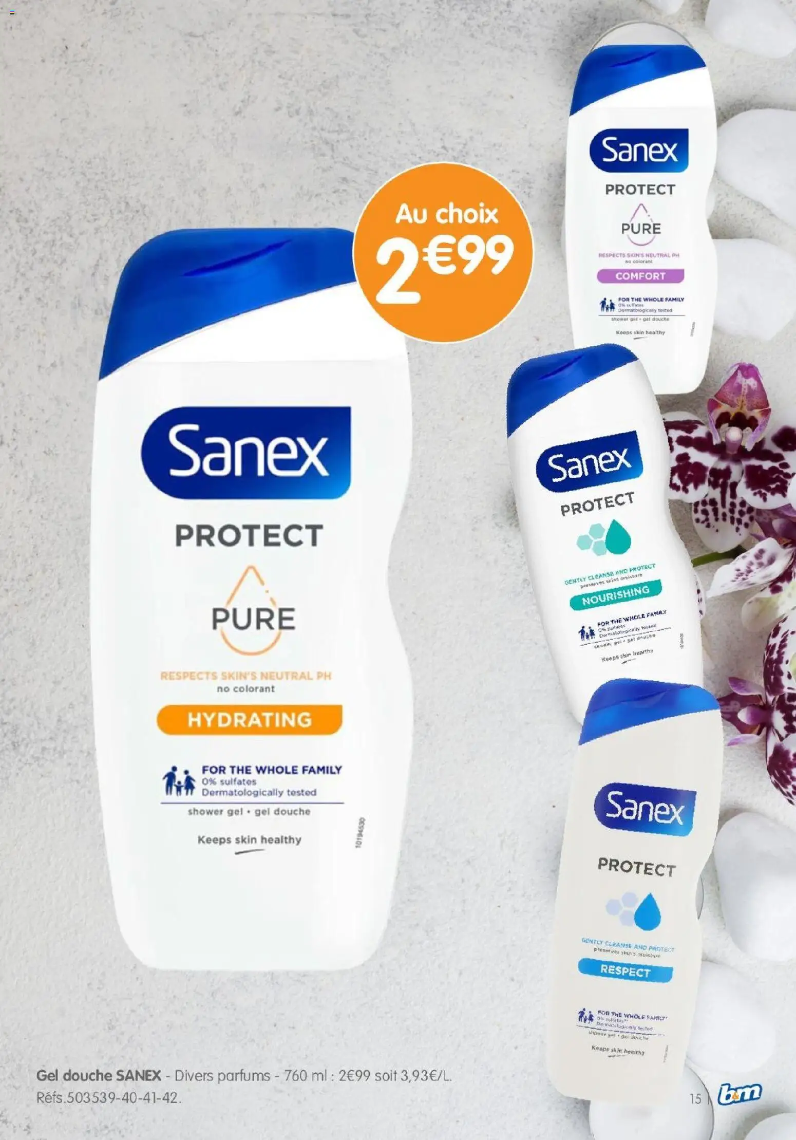 {H1} | Page: 15 | Produits: Douche Sanex, Gel douche, Douche, Thé