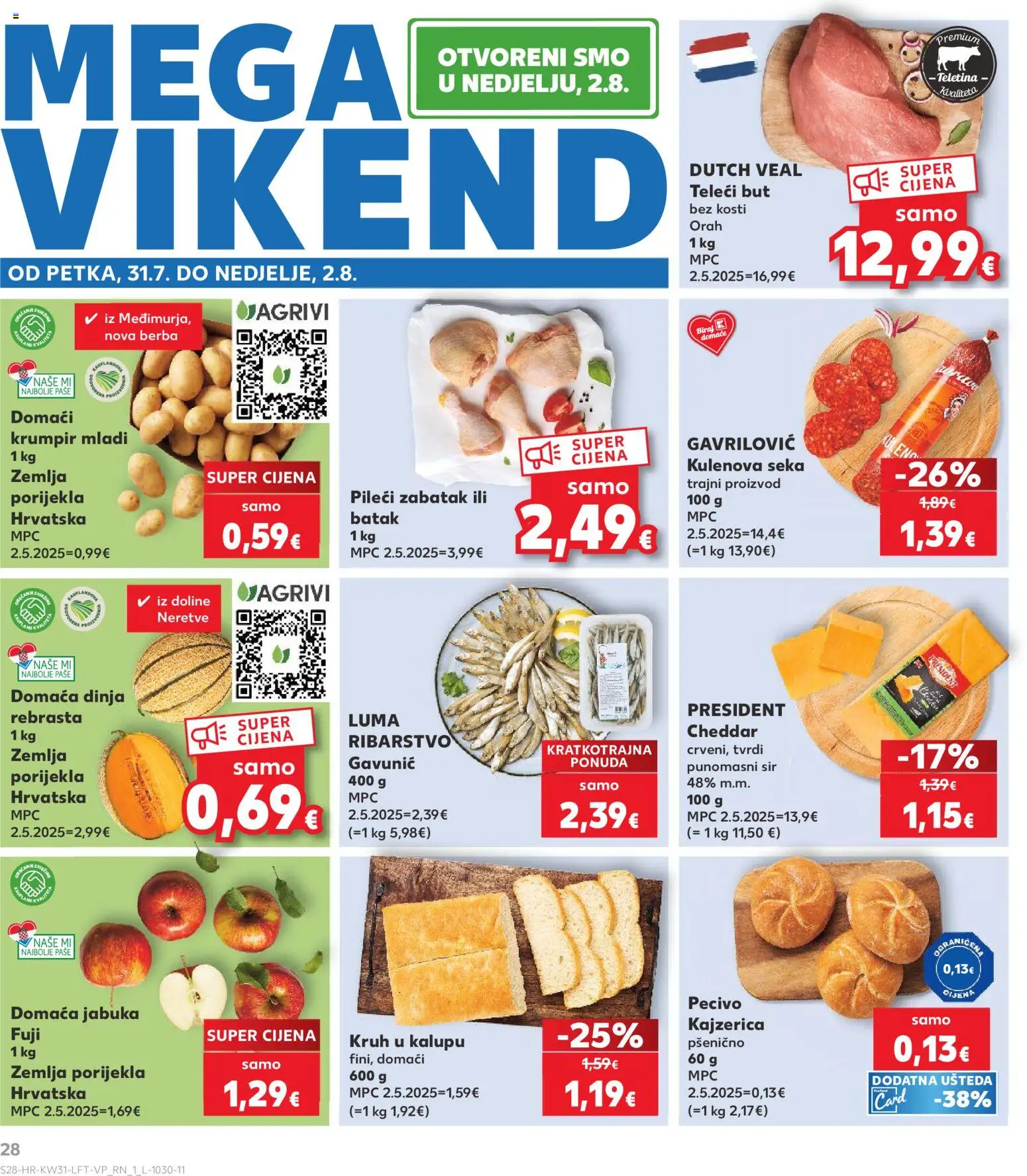 Kaufland katalog | vrijedi od 29.07.2026 | Stranica: 28 | Proizvodi: Kruh, Krumpir, Pecivo, Jabuka