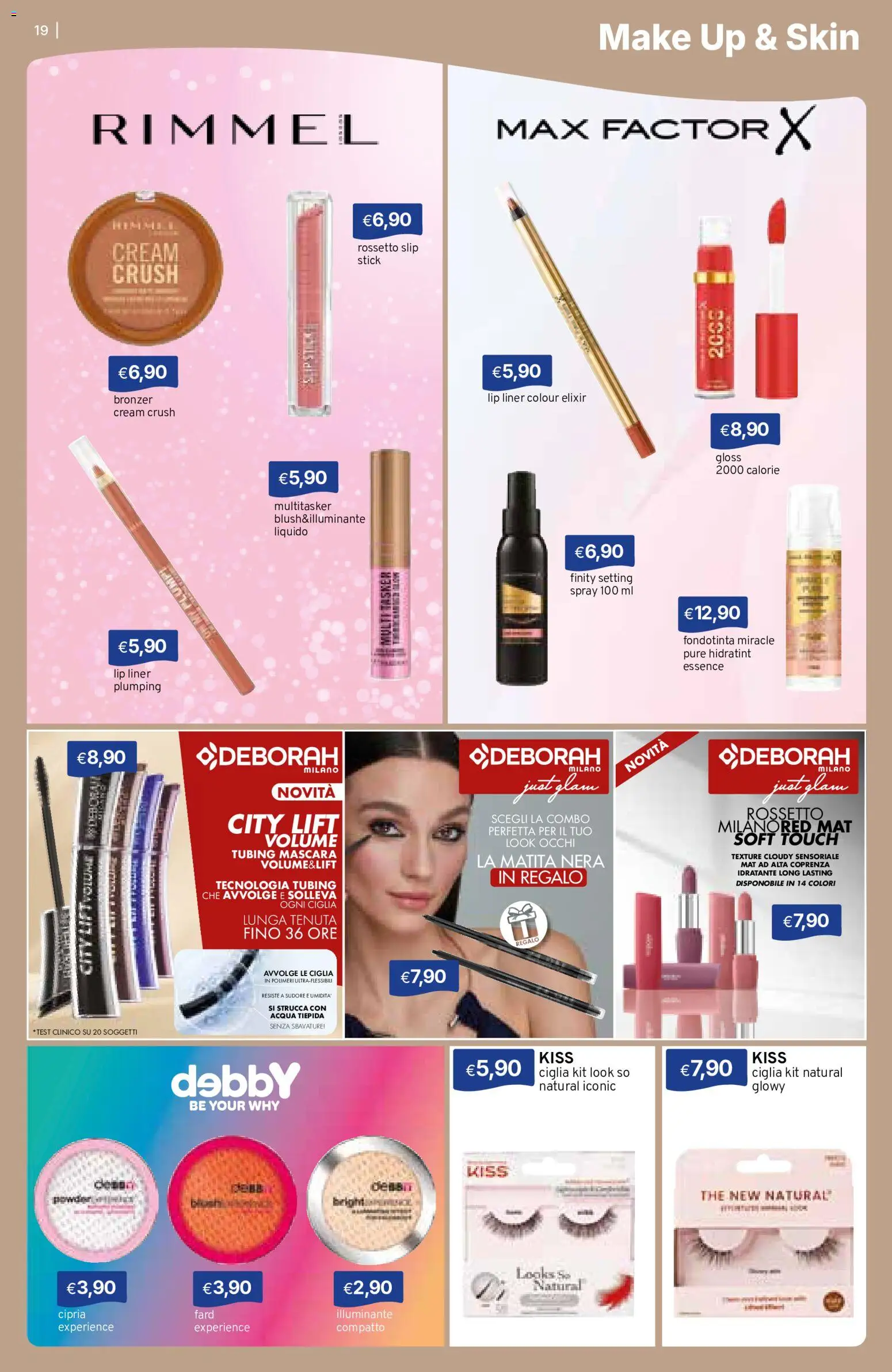 Volantino Sirene Blu del 01/10/2026 | Pagina: 19 | Prodotti: Rossetto, Fondotinta, Slip, Acqua
