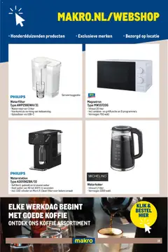 Makro folder - Kantoor - Voorbeeld van een folder van Makro, geldig van 09-08-2026 | Pagina: 15 | Producten: Koffie, Waterkoker, Water, Magnetron