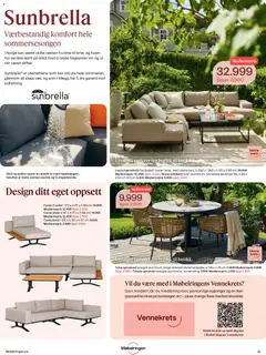 Forhåndsvisning av Møbelringen kundeavis gyldig fra 06.06.2026 | Side: 15 | Produkter: Spisebord, Spisestol, Hageputer, Bord